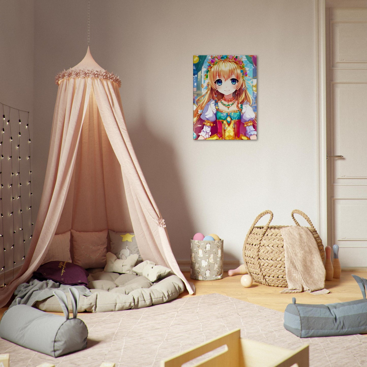 tableau d'une princesse pour une chambre d'enfant