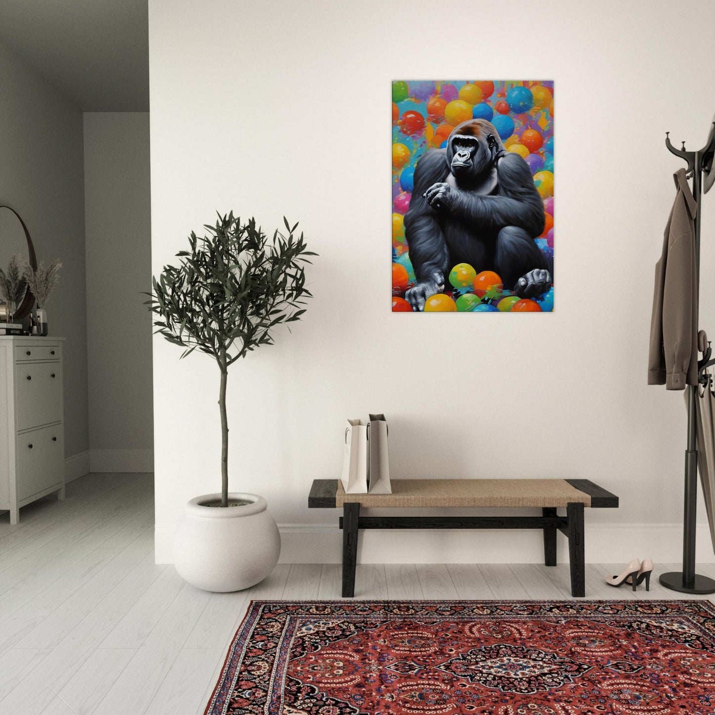 tableau gorille street art décoration mural