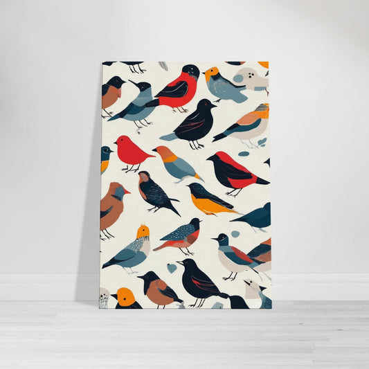 tableau d'oiseaux sur toile