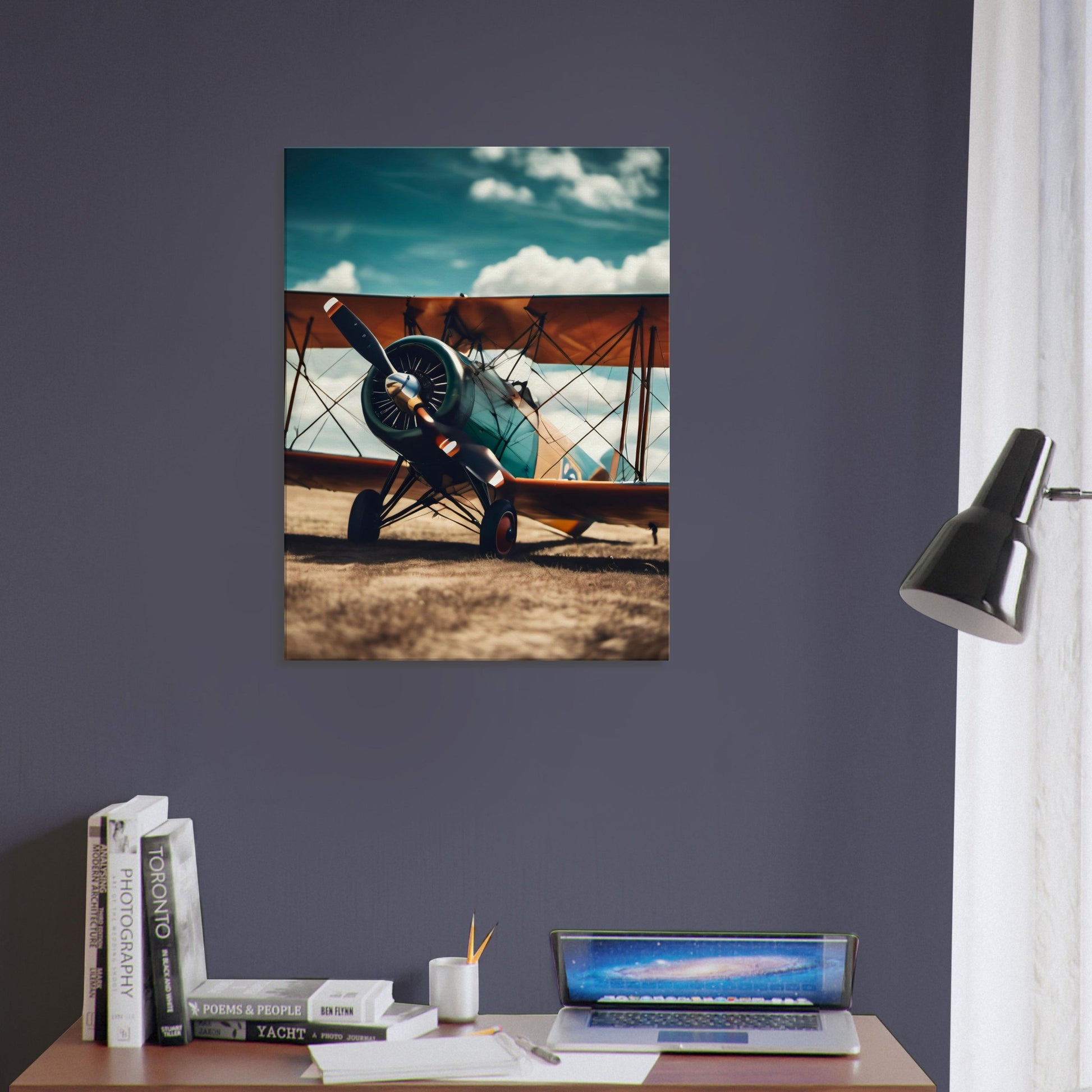 tableau avion vintage pour le bureau