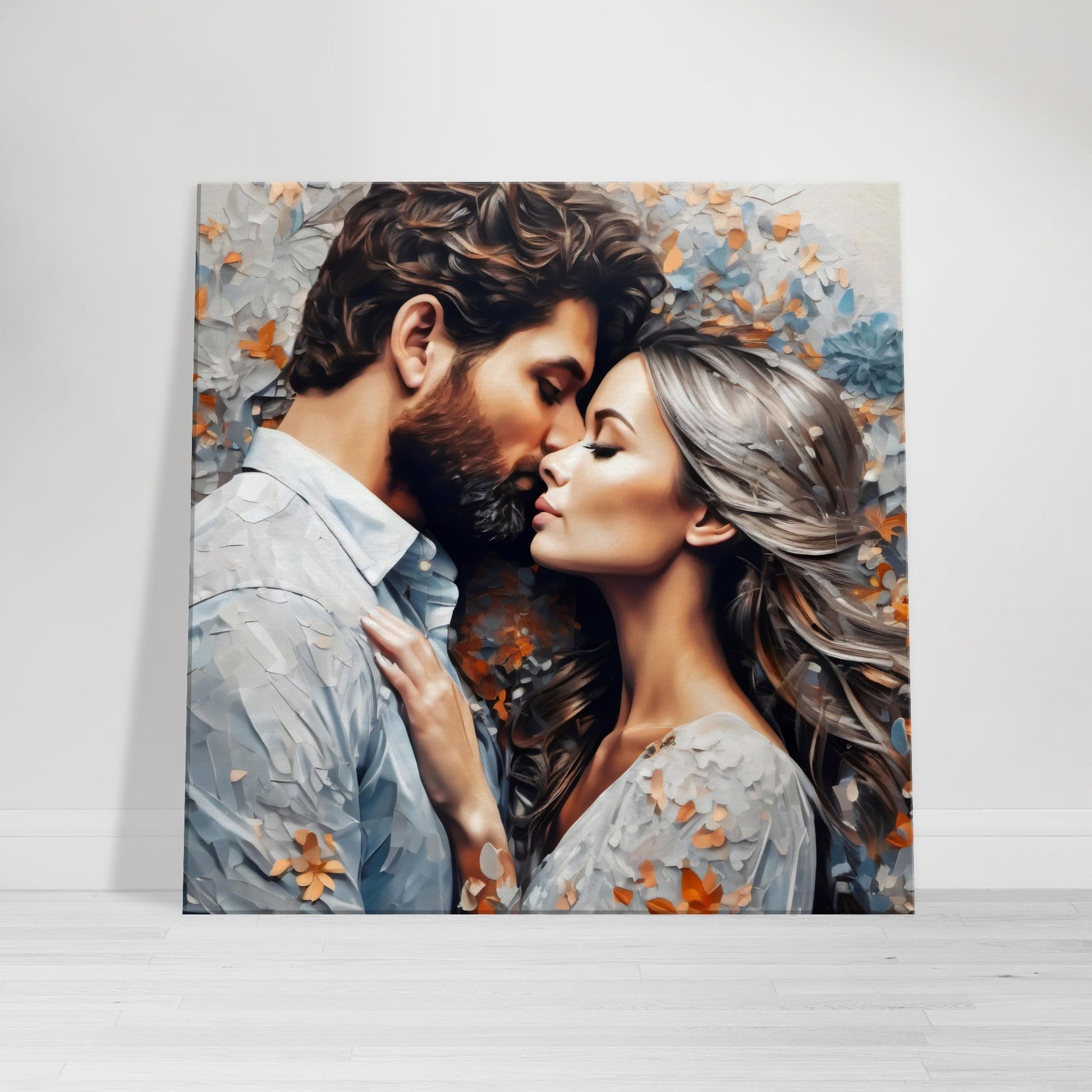 tableau design d'un couple d'amoureux