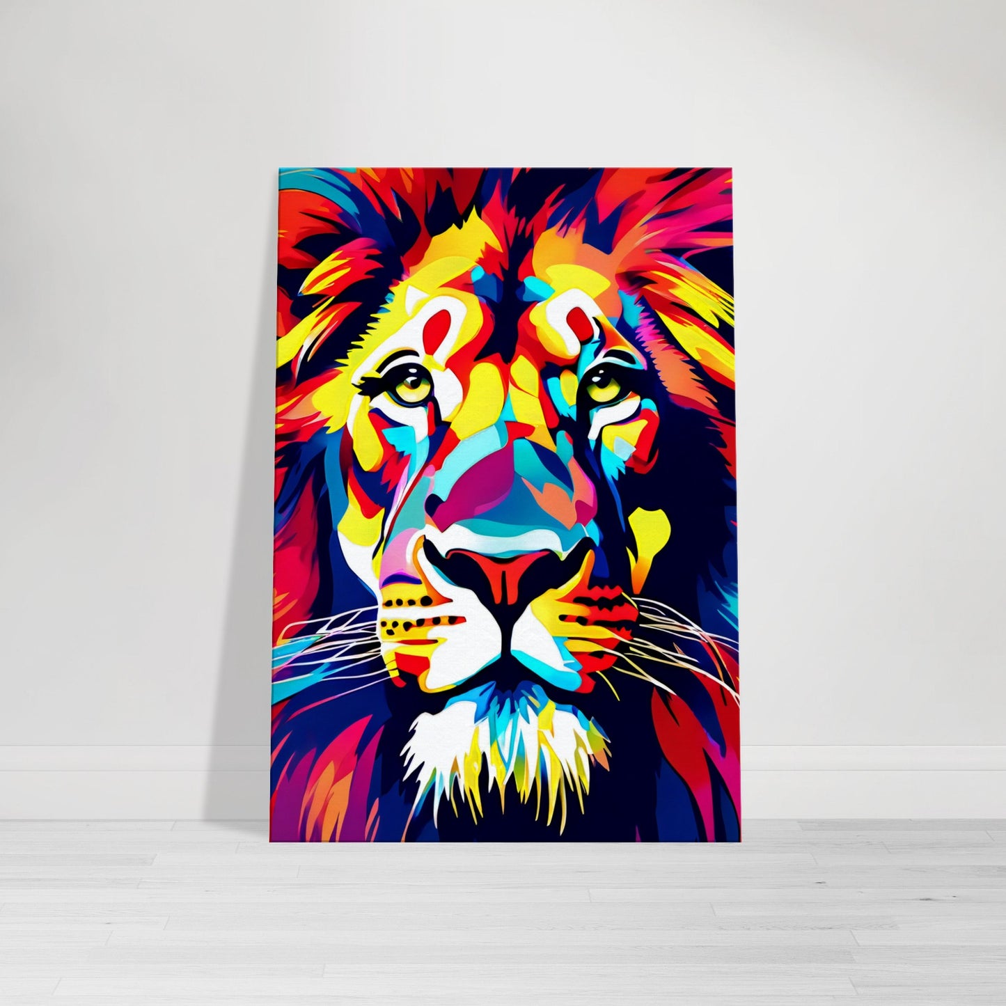 tableau lion pop art