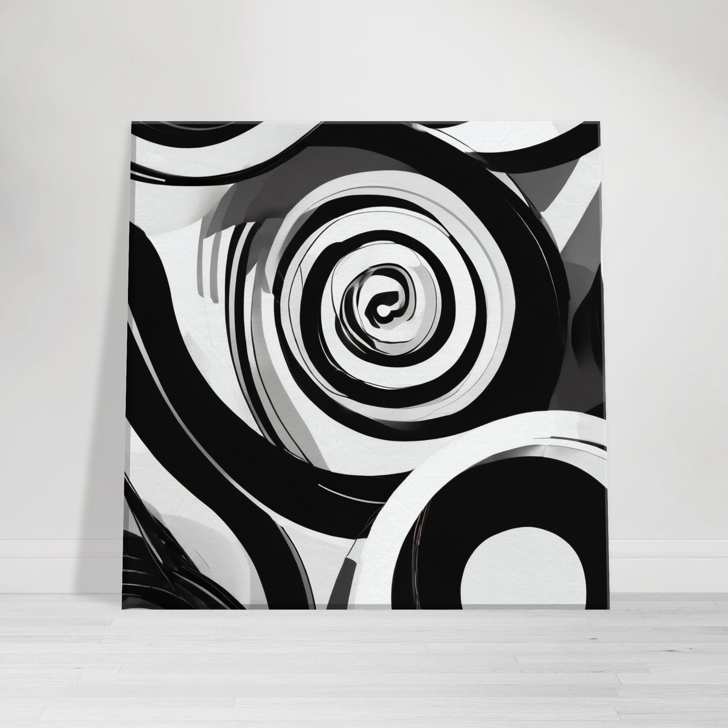 tableau abstrait en noir et blanc