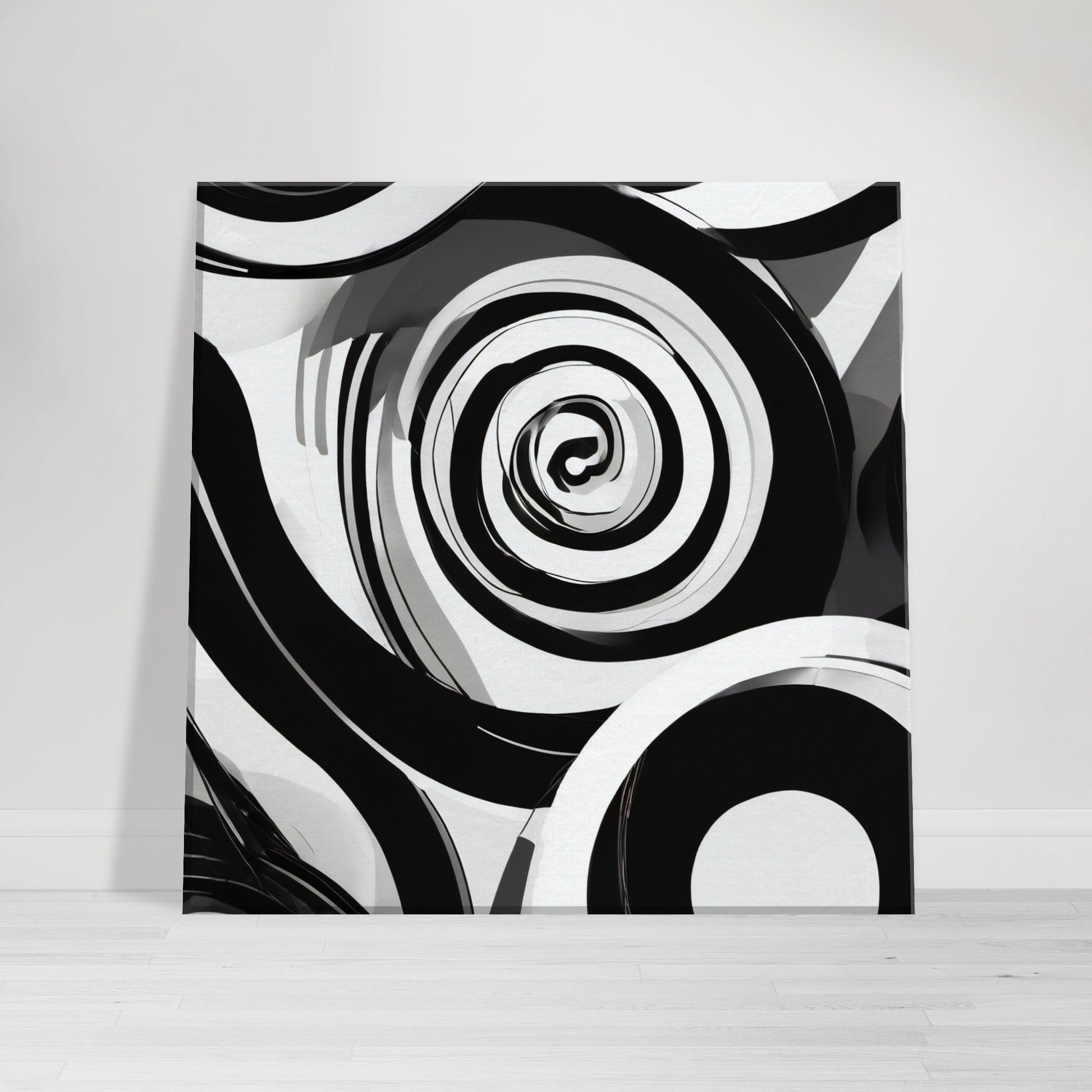 tableau abstrait en noir et blanc