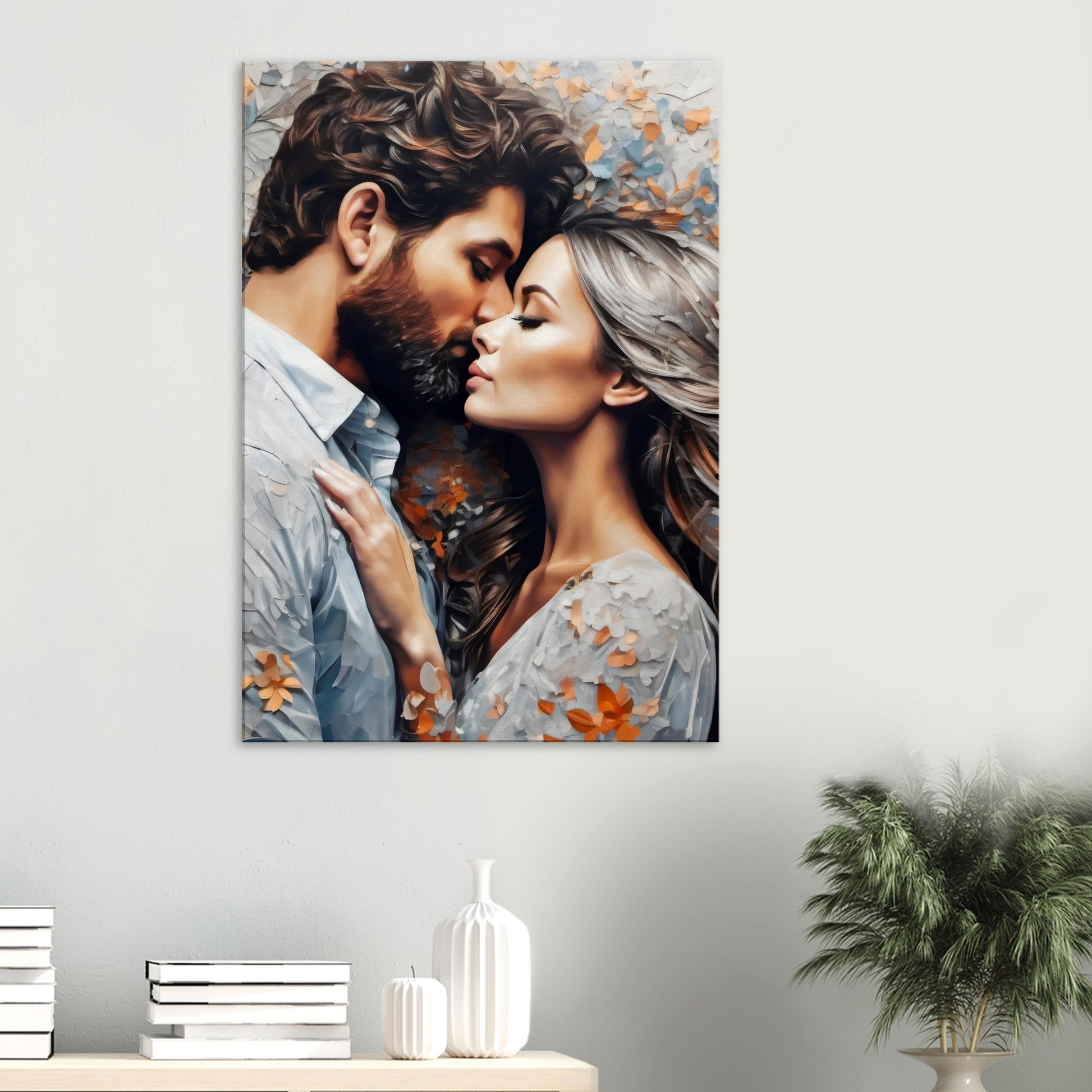 tableau decoratif design d'un couple d'amoureux