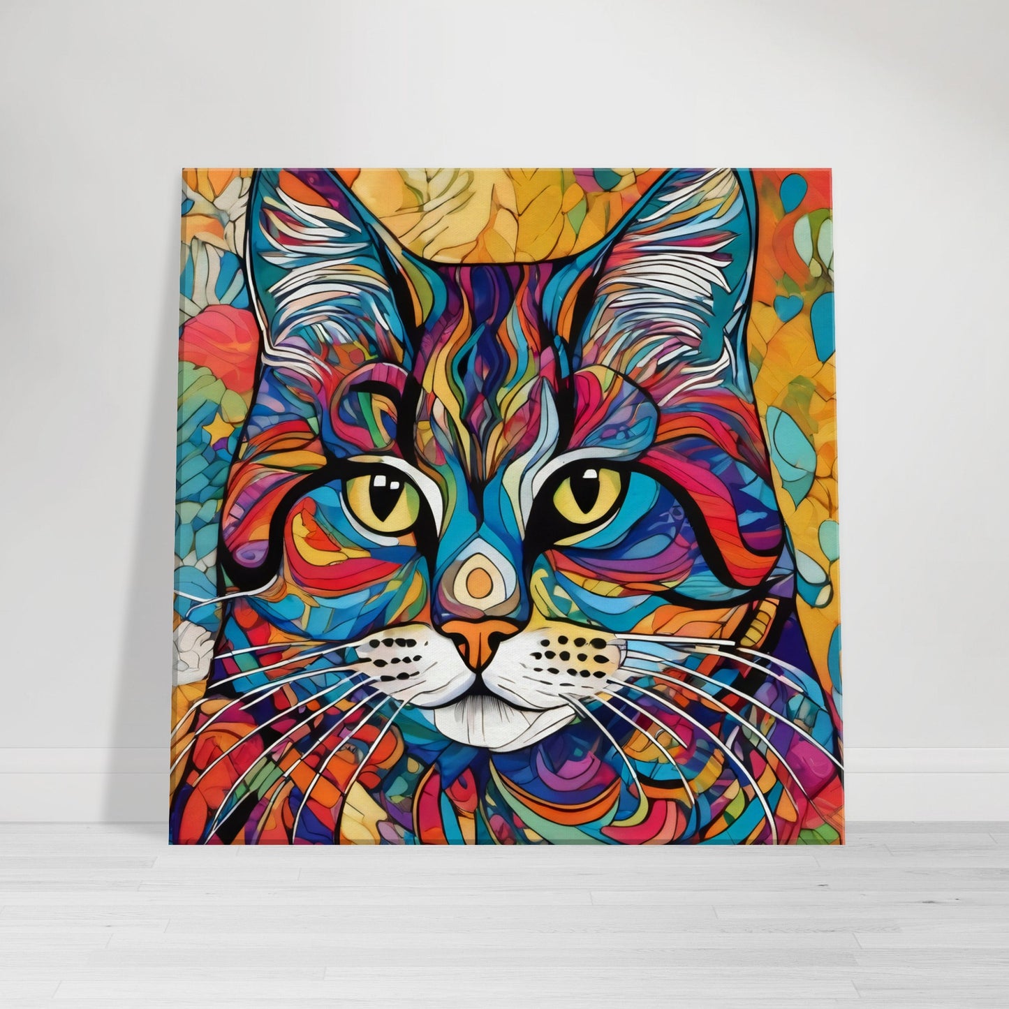 tableau chat coloré