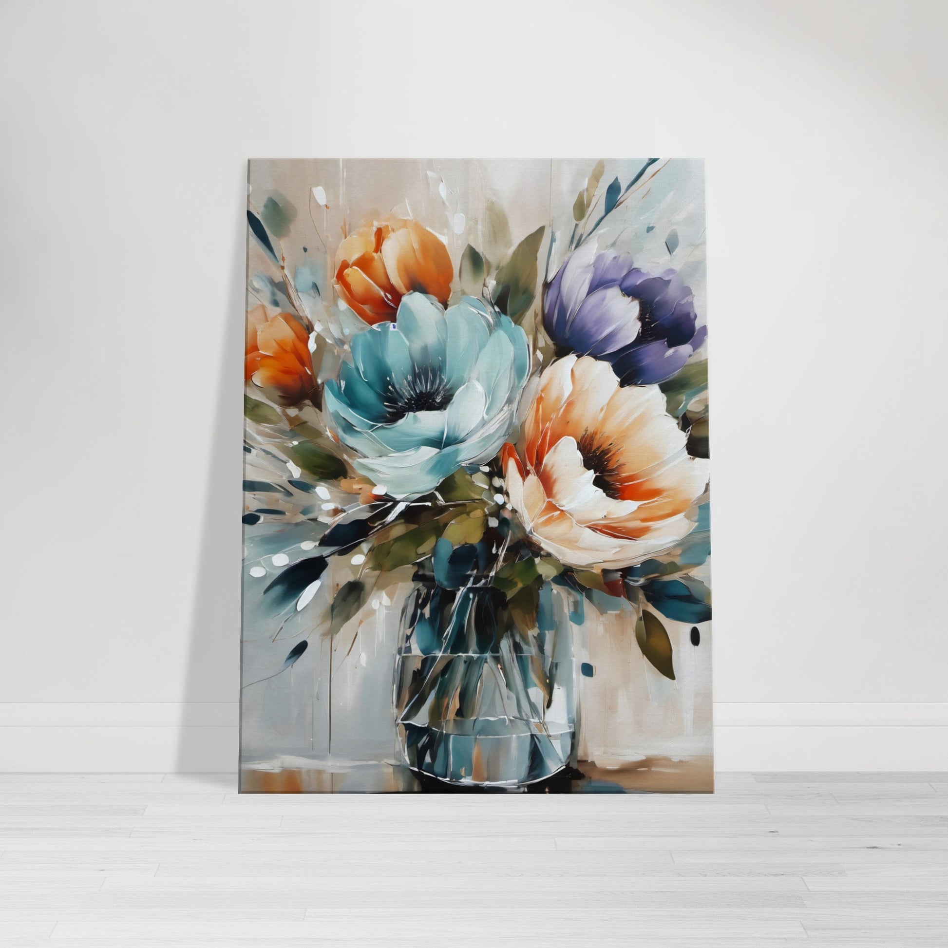 tableau fleurs modernes