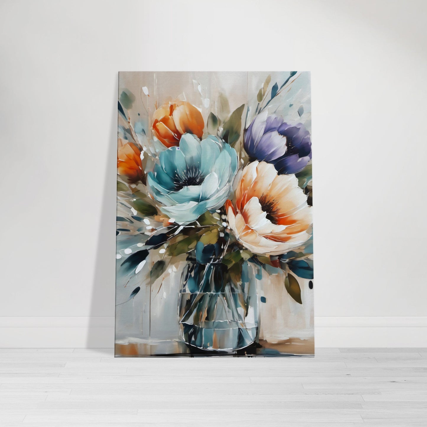 tableau fleurs modernes