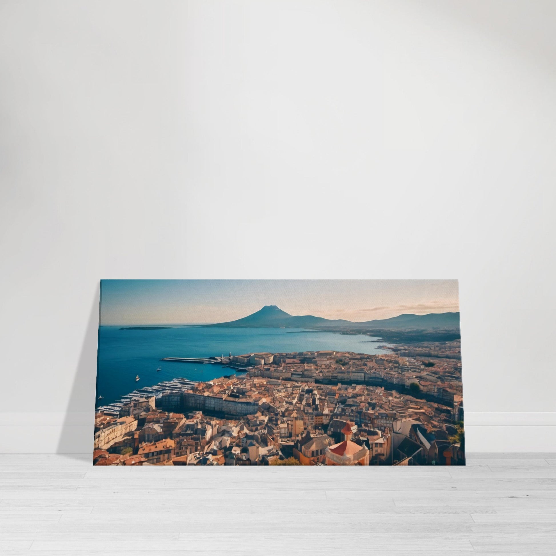 tableau de Naples en Italie avec le Vésuve