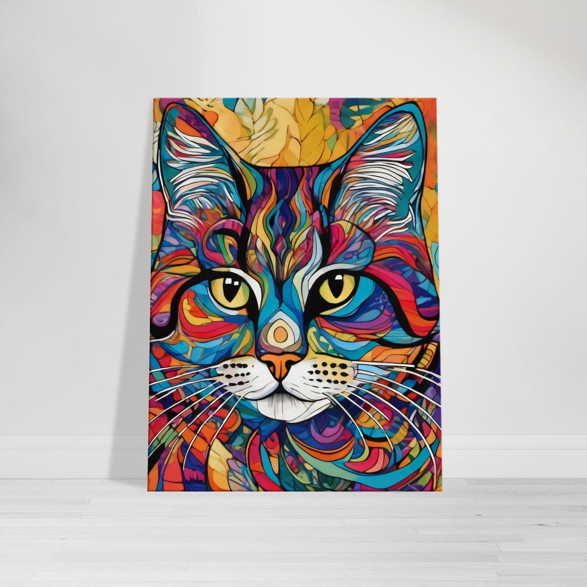 tableau chat coloré