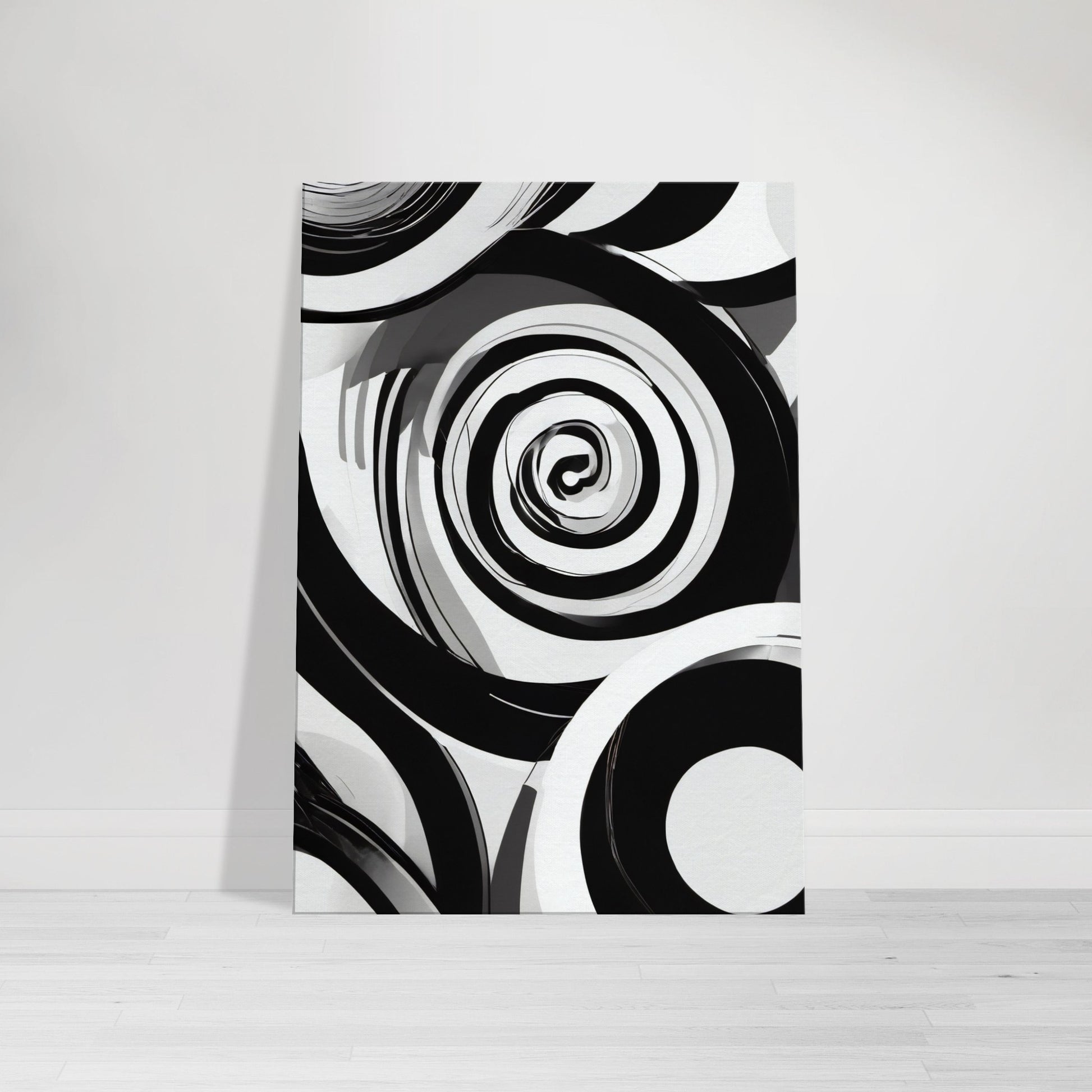 tableau abstrait en noir et blanc