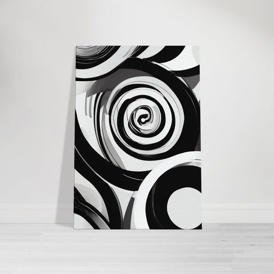 tableau abstrait en noir et blanc