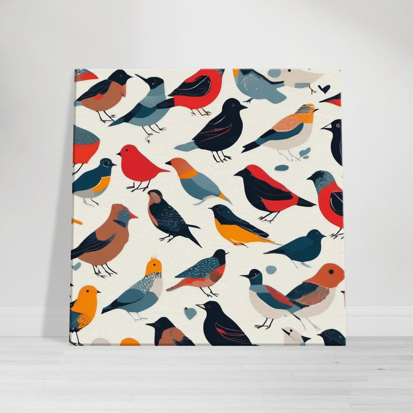 tableau d'oiseaux sur toile