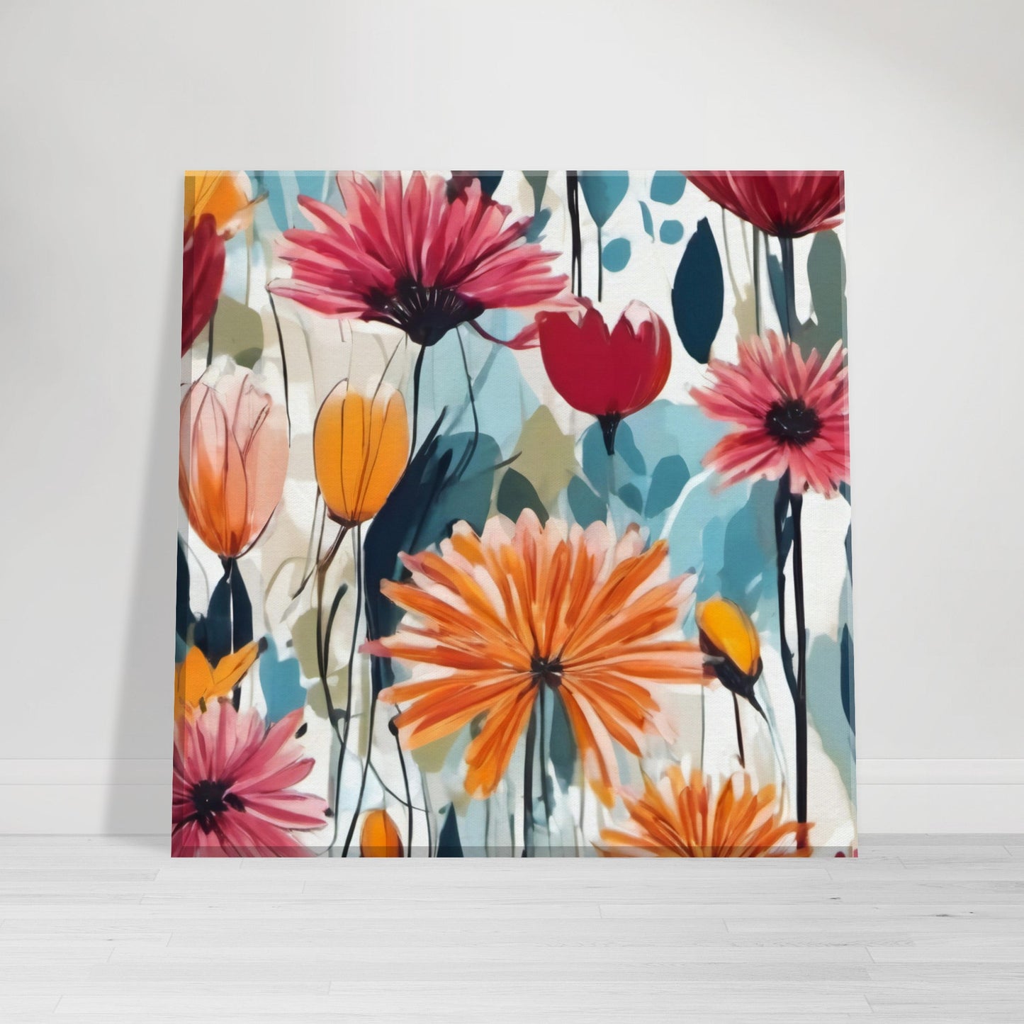 tableau de fleurs contemporain