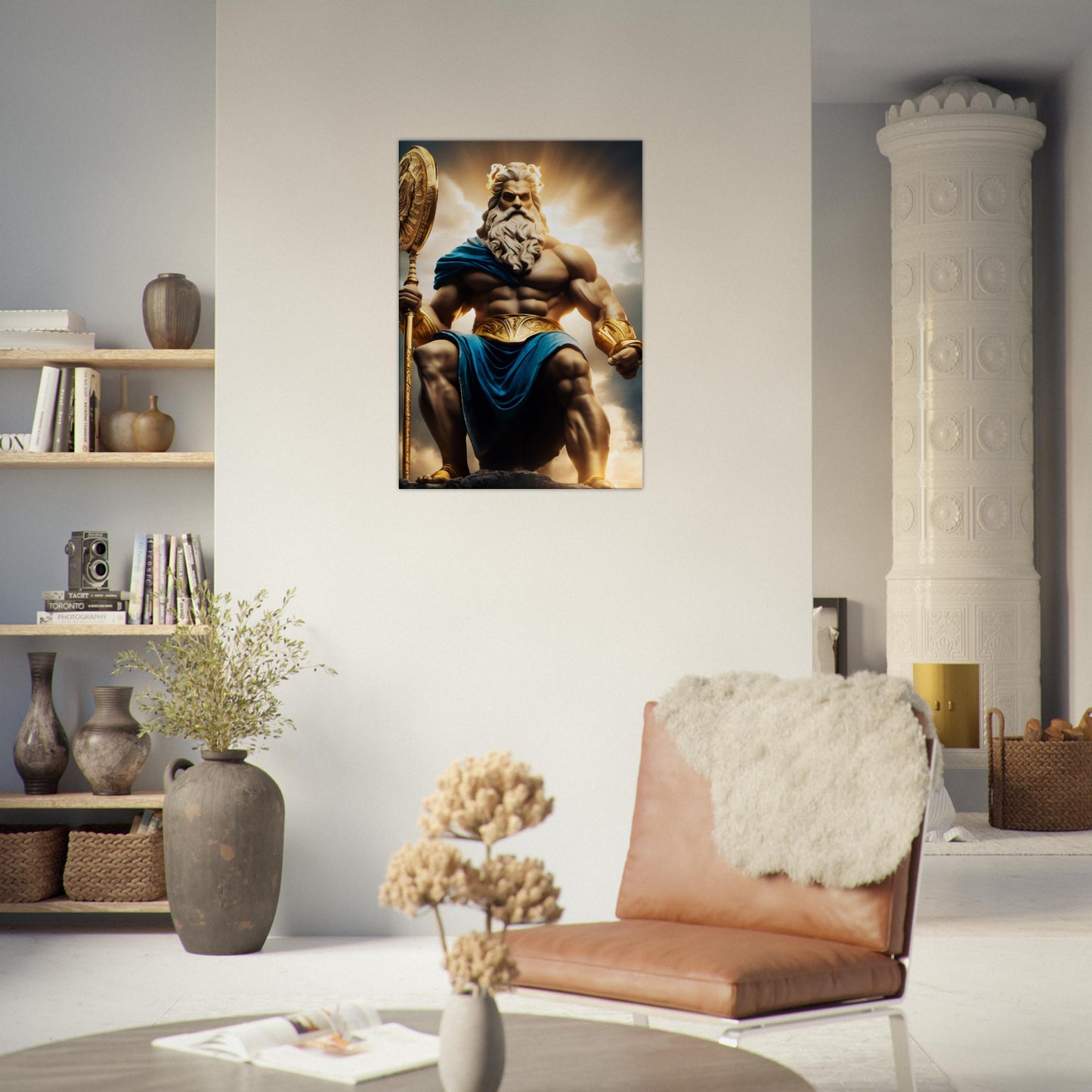 tableau zeus dans le salon