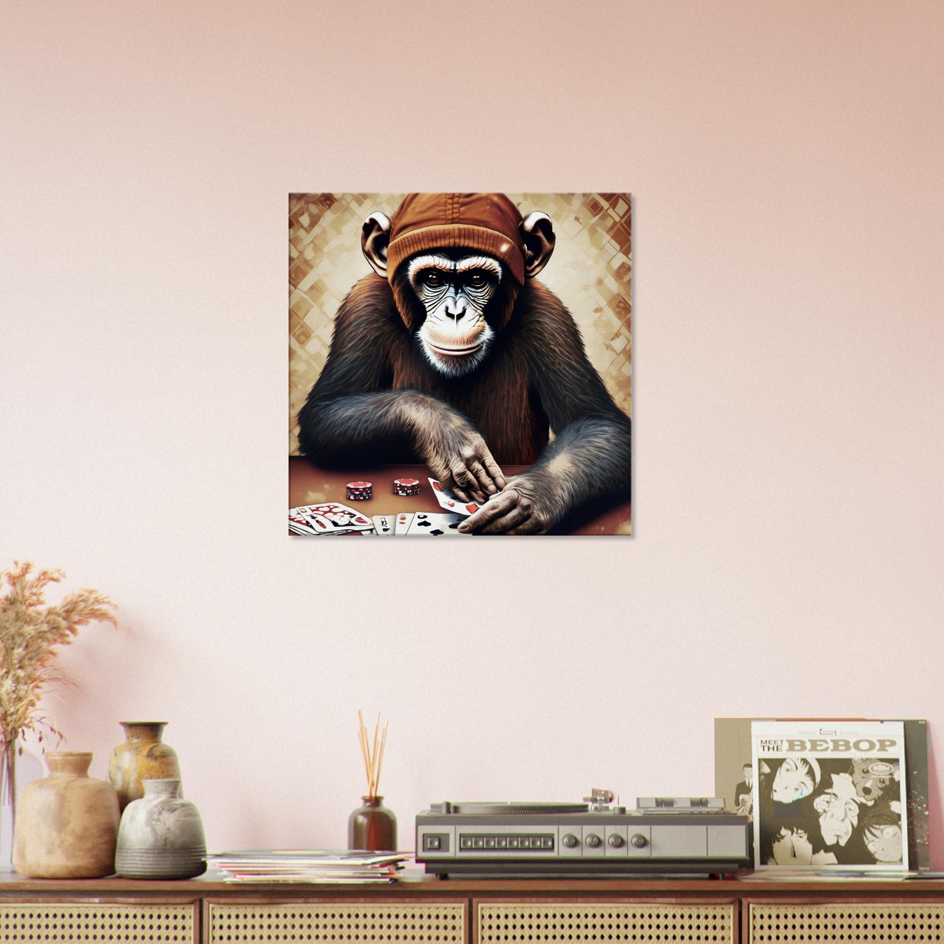 tableau singe poker salle a manger