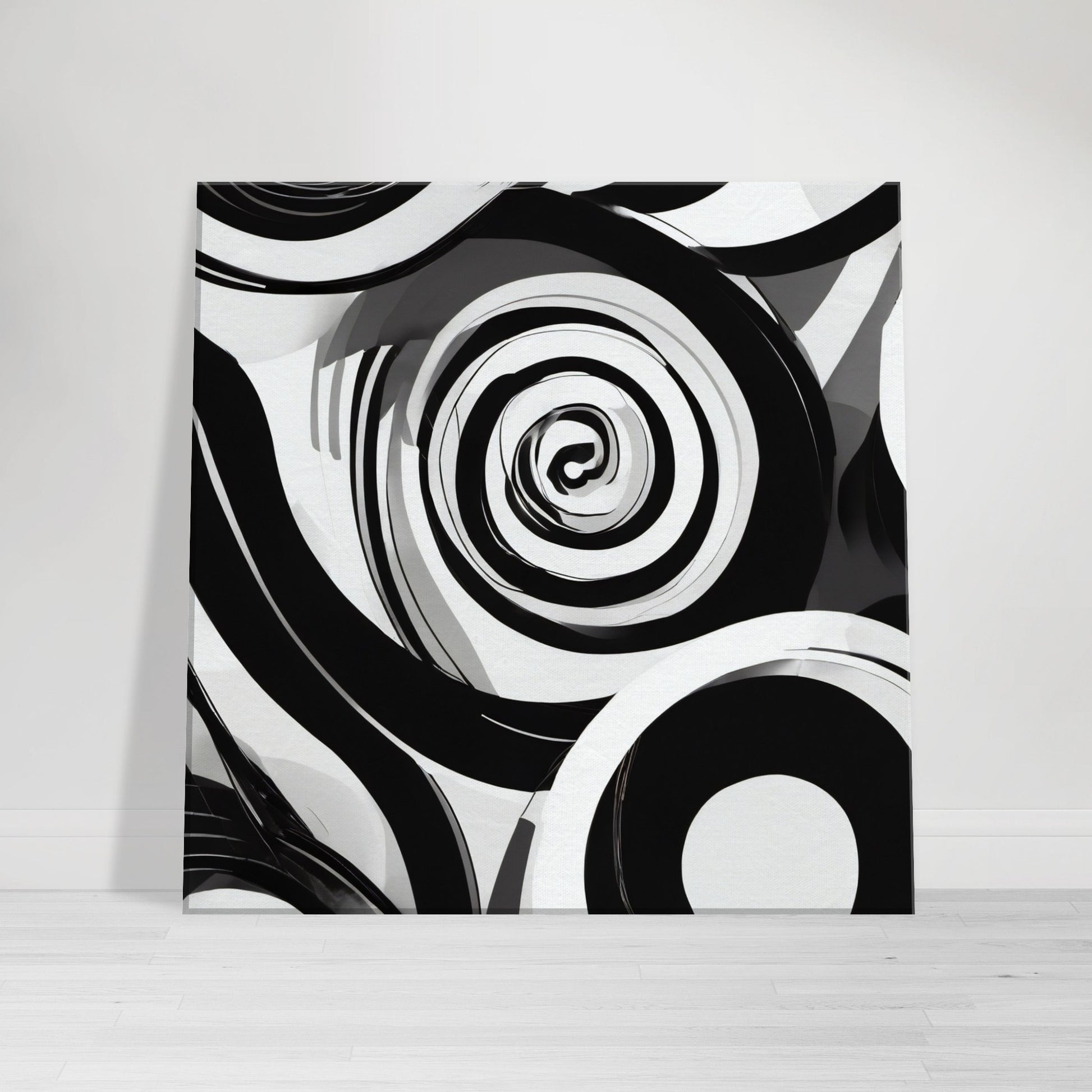 tableau abstrait en noir et blanc