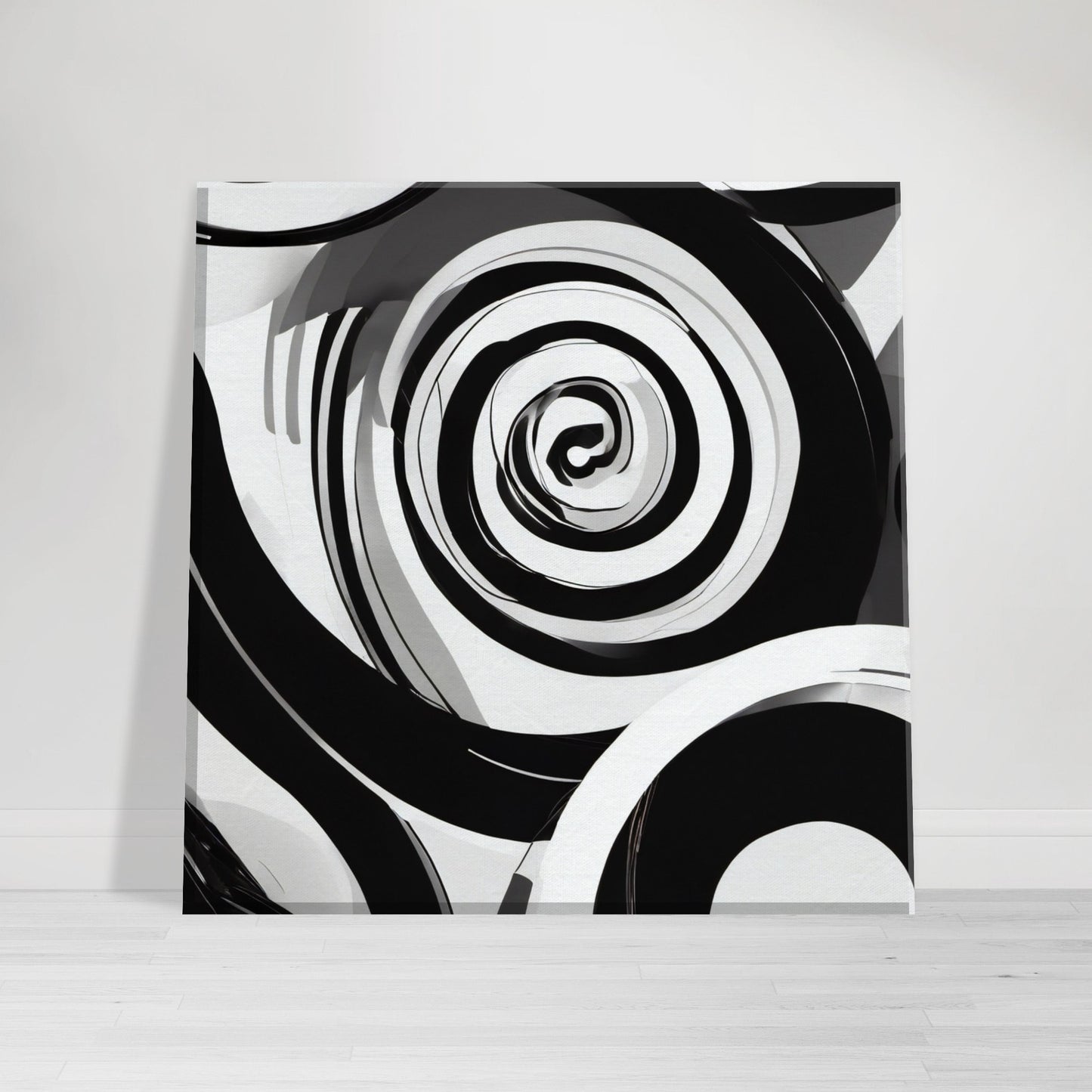 tableau abstrait en noir et blanc