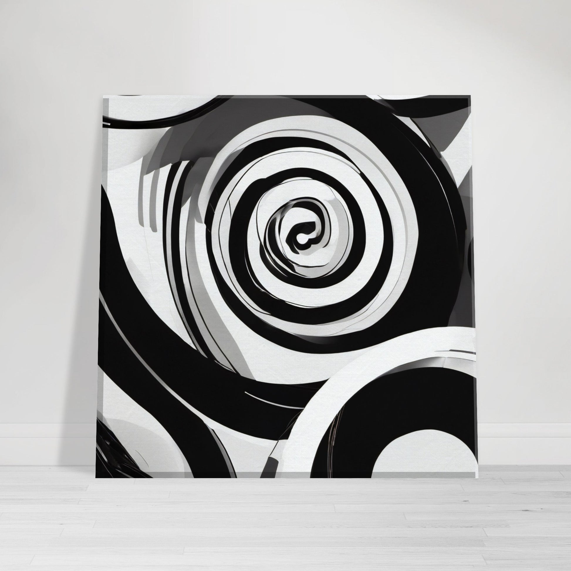 tableau abstrait en noir et blanc