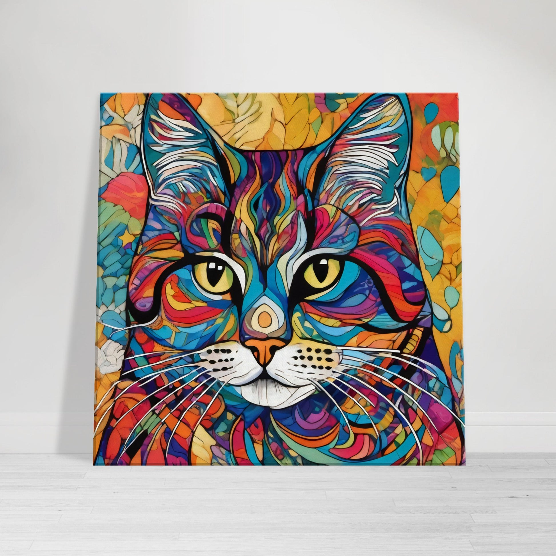 tableau chat coloré