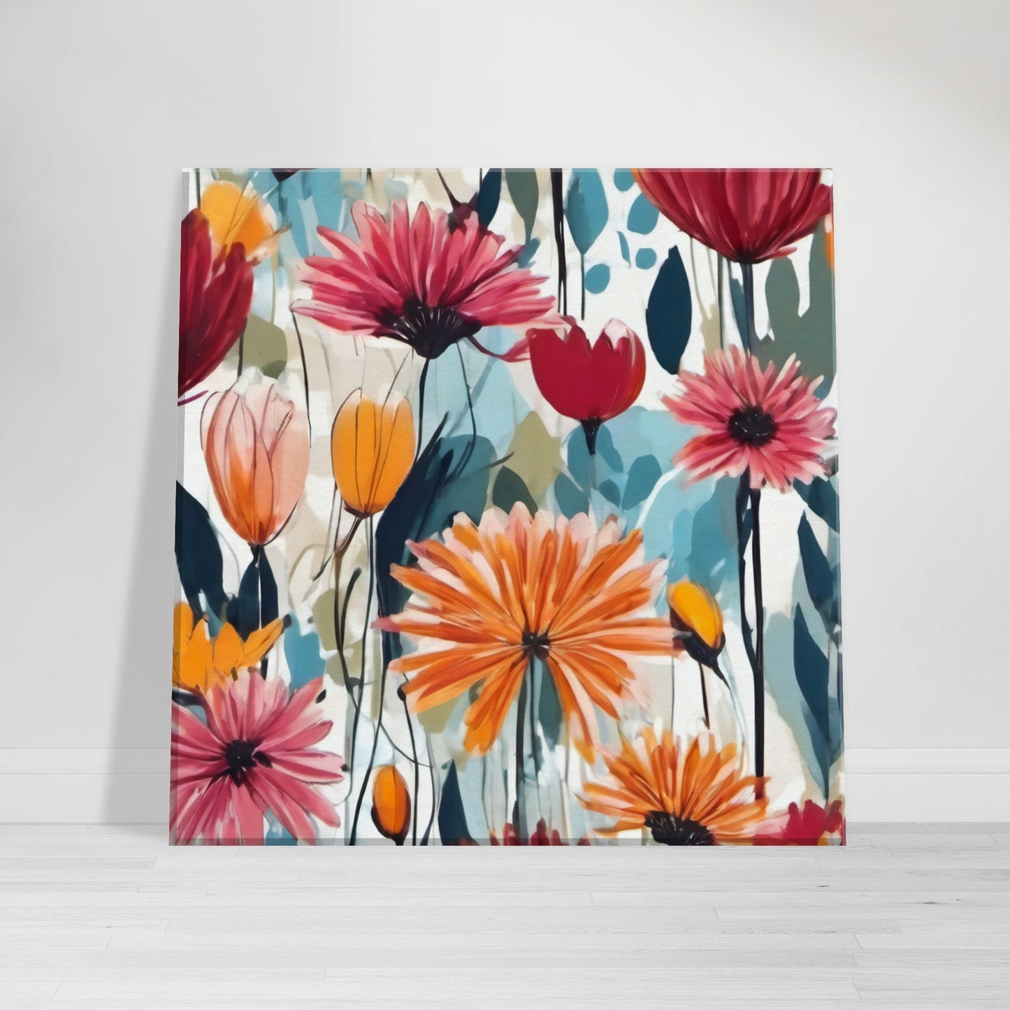 tableau de fleurs contemporain