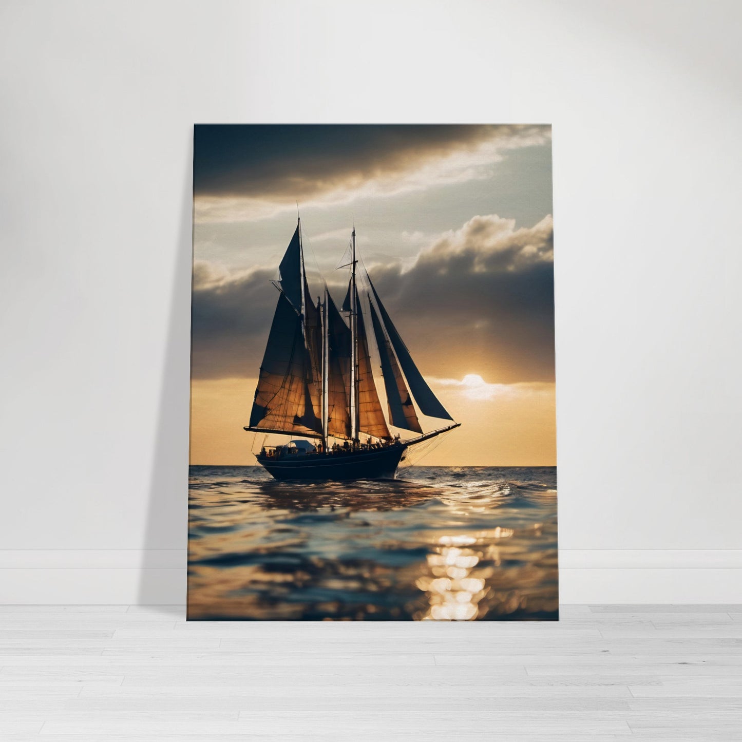tableau bateau voilier en mer