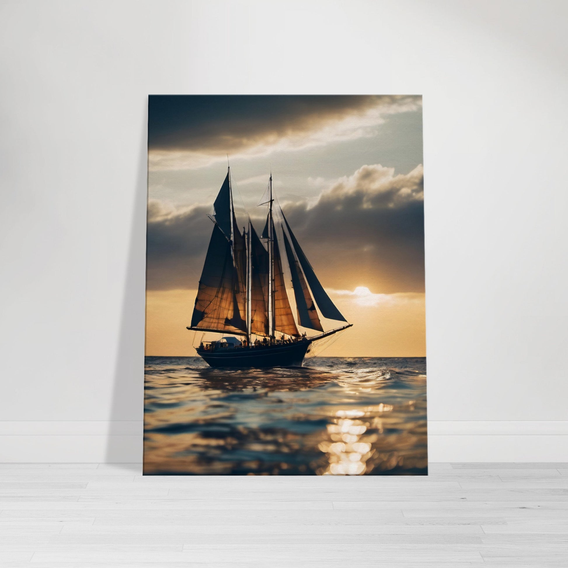 tableau bateau voilier en mer