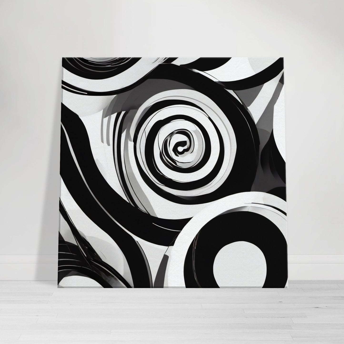 tableau abstrait en noir et blanc