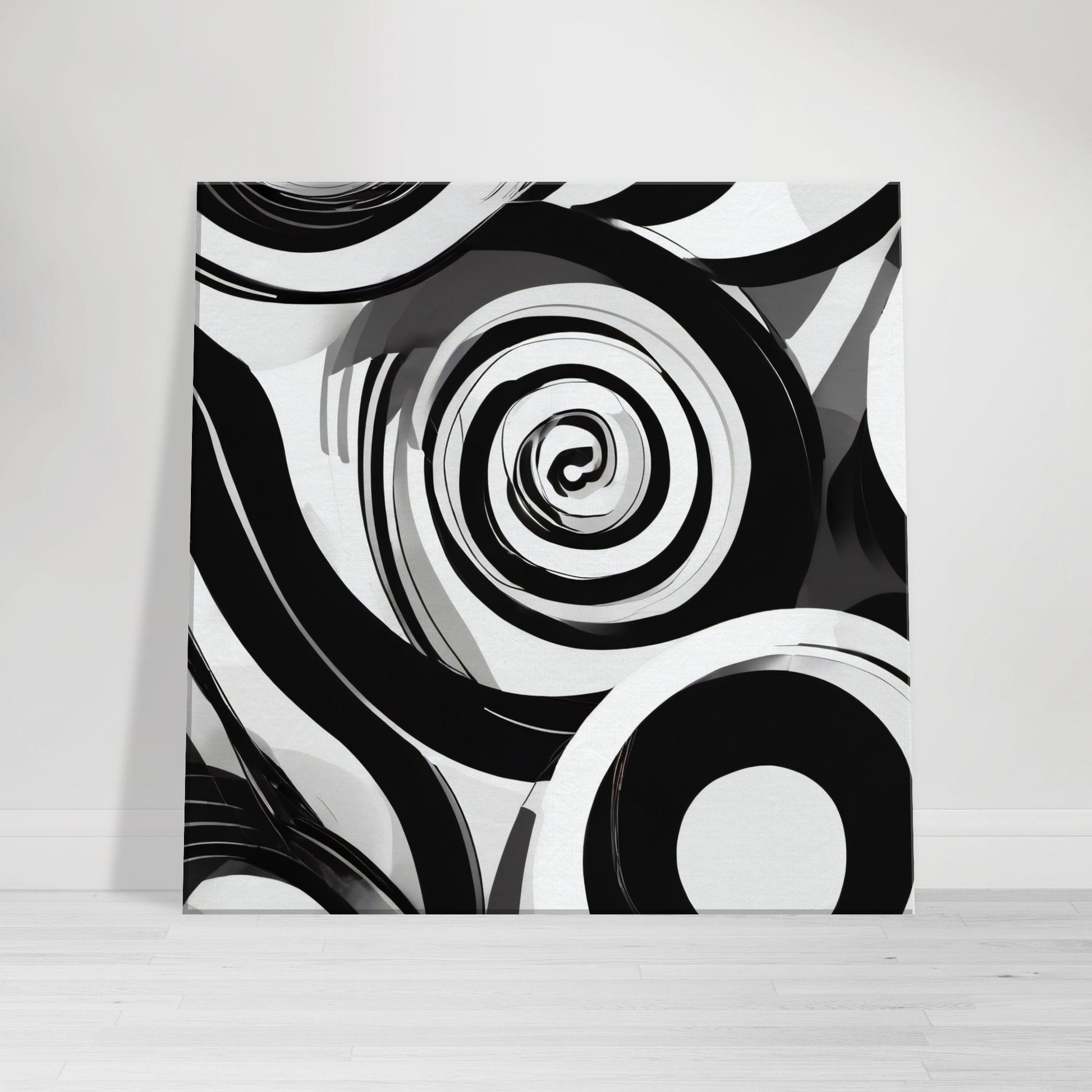 tableau abstrait en noir et blanc