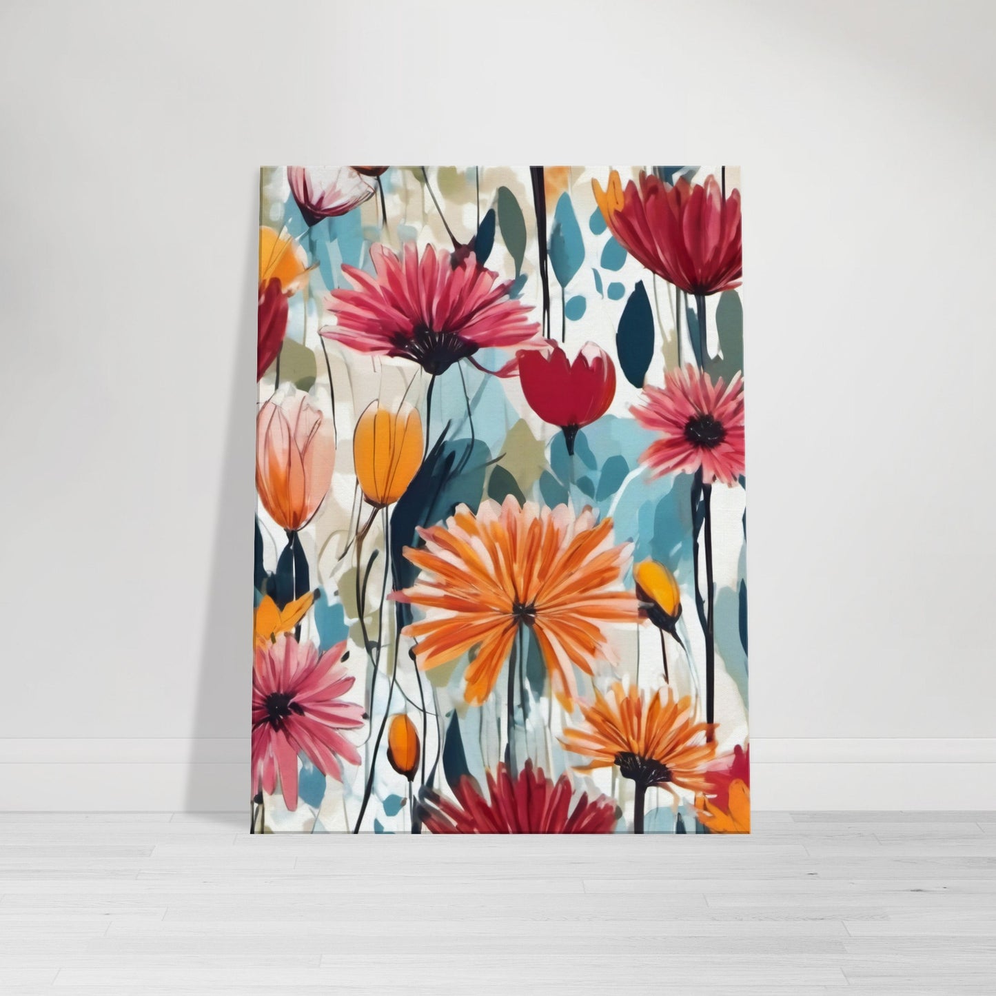 tableau de fleurs contemporain