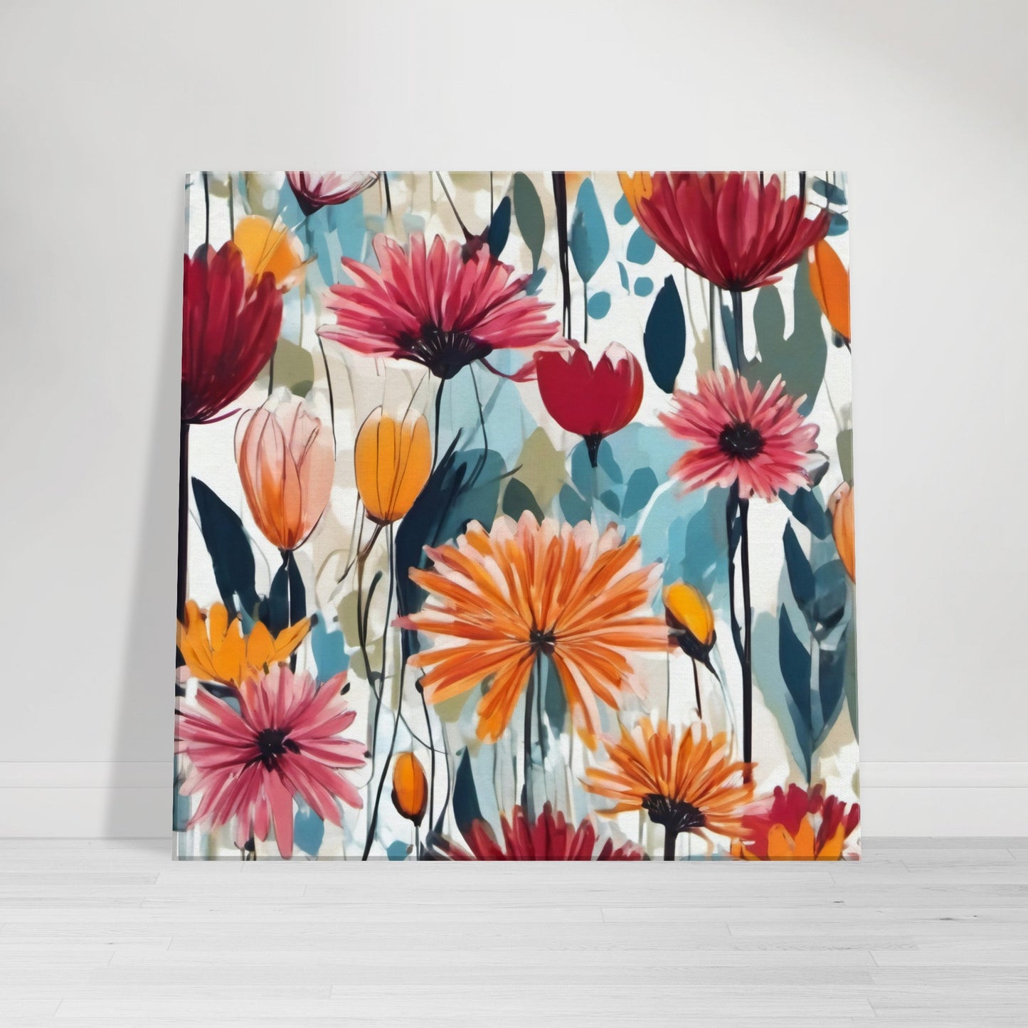 tableau de fleurs contemporain