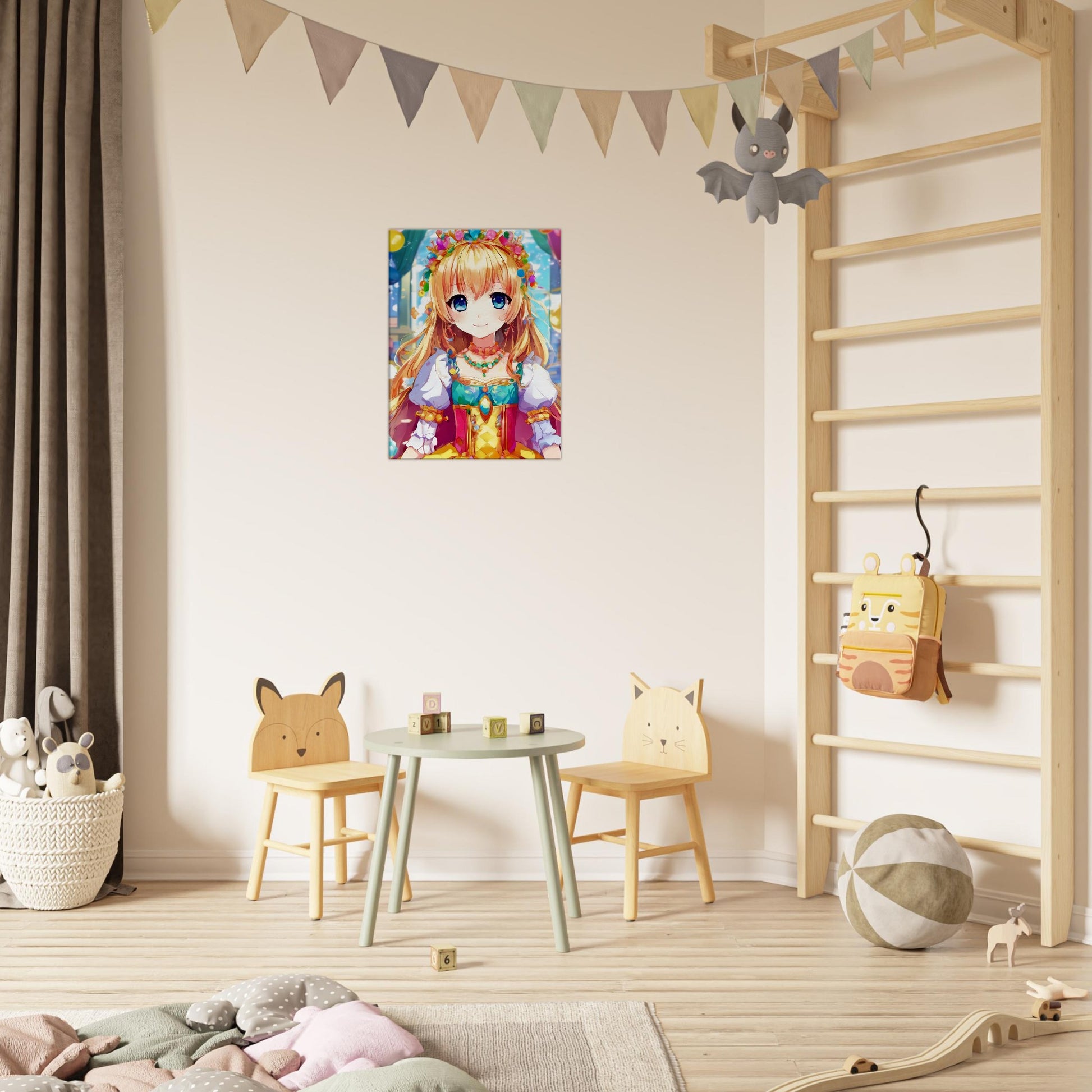 tableau d'une princesse pour une chambre d'enfant