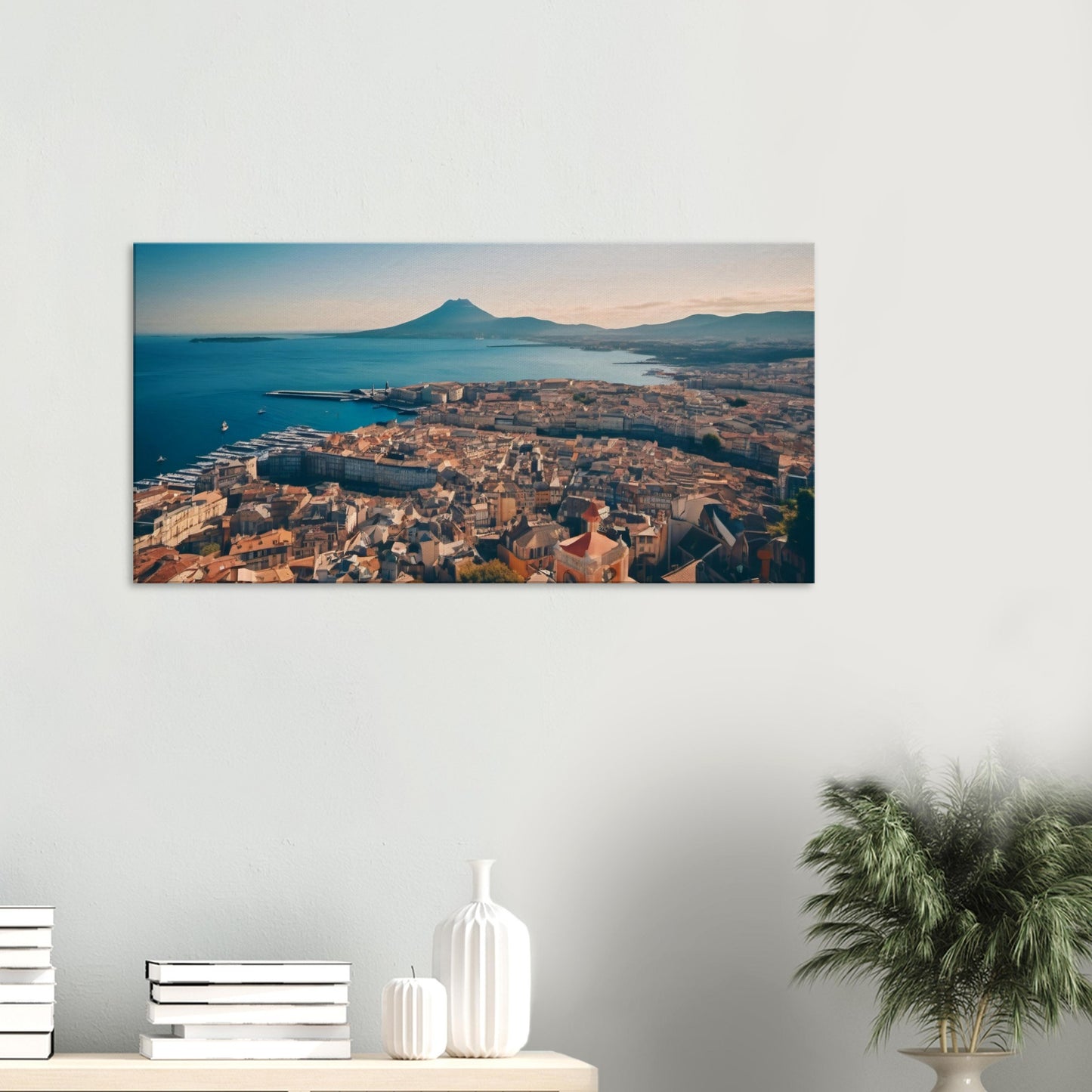 tableau de Naples en Italie avec le Vésuve dans le salon