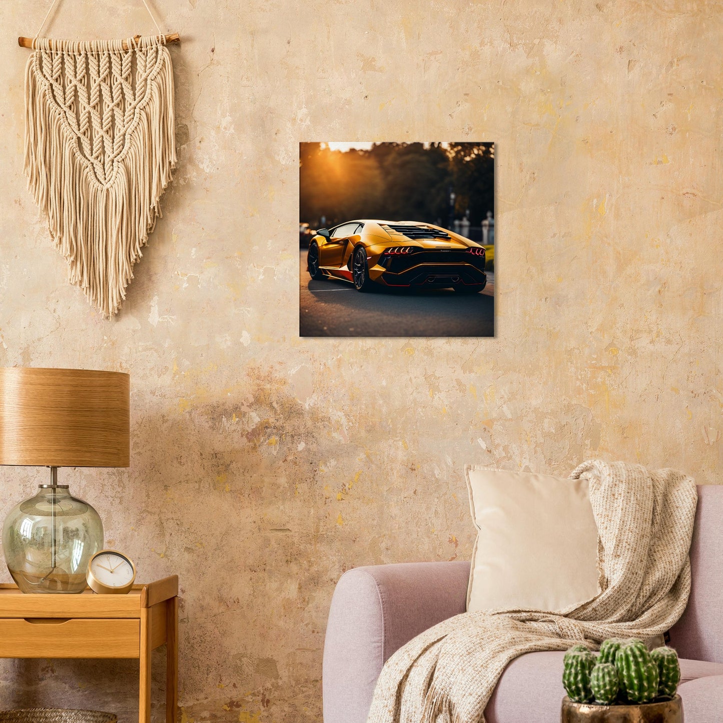 tableau de voiture de sport dans le salon
