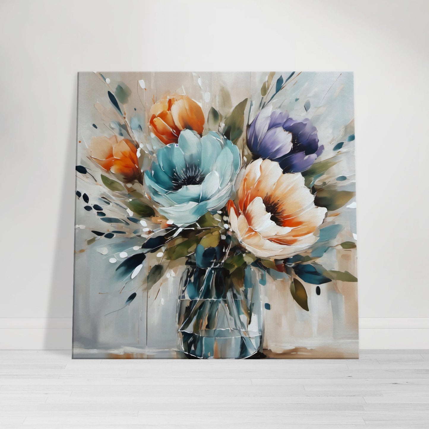 tableau fleurs modernes