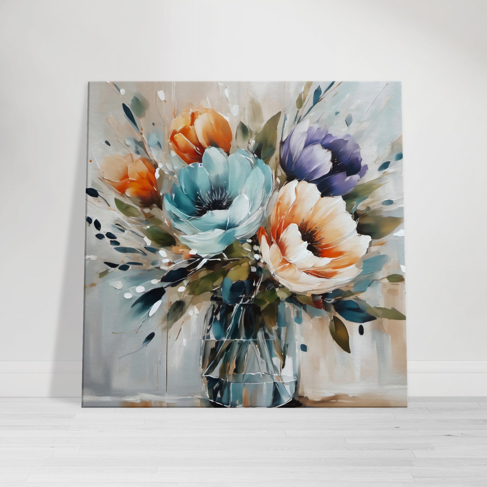 tableau fleurs modernes