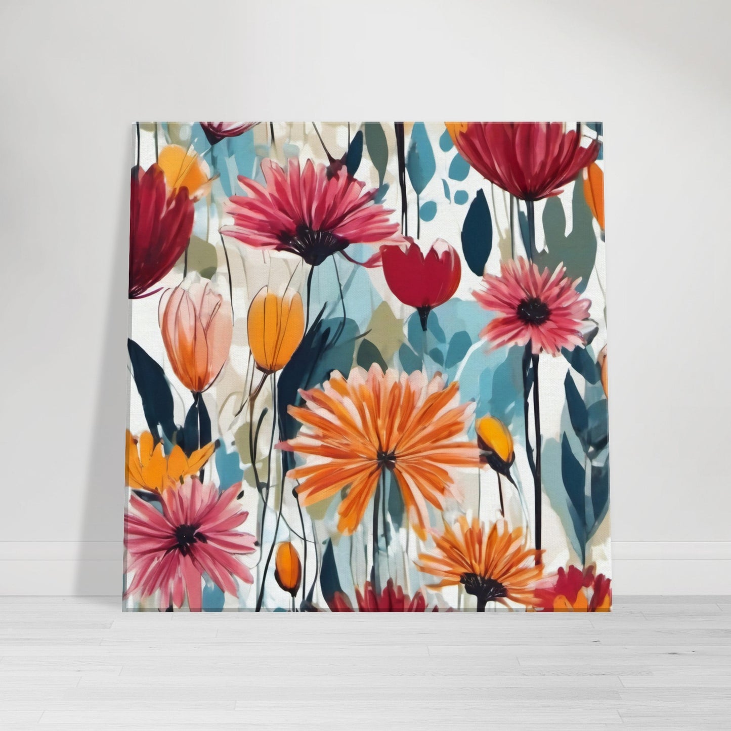 tableau de fleurs contemporain