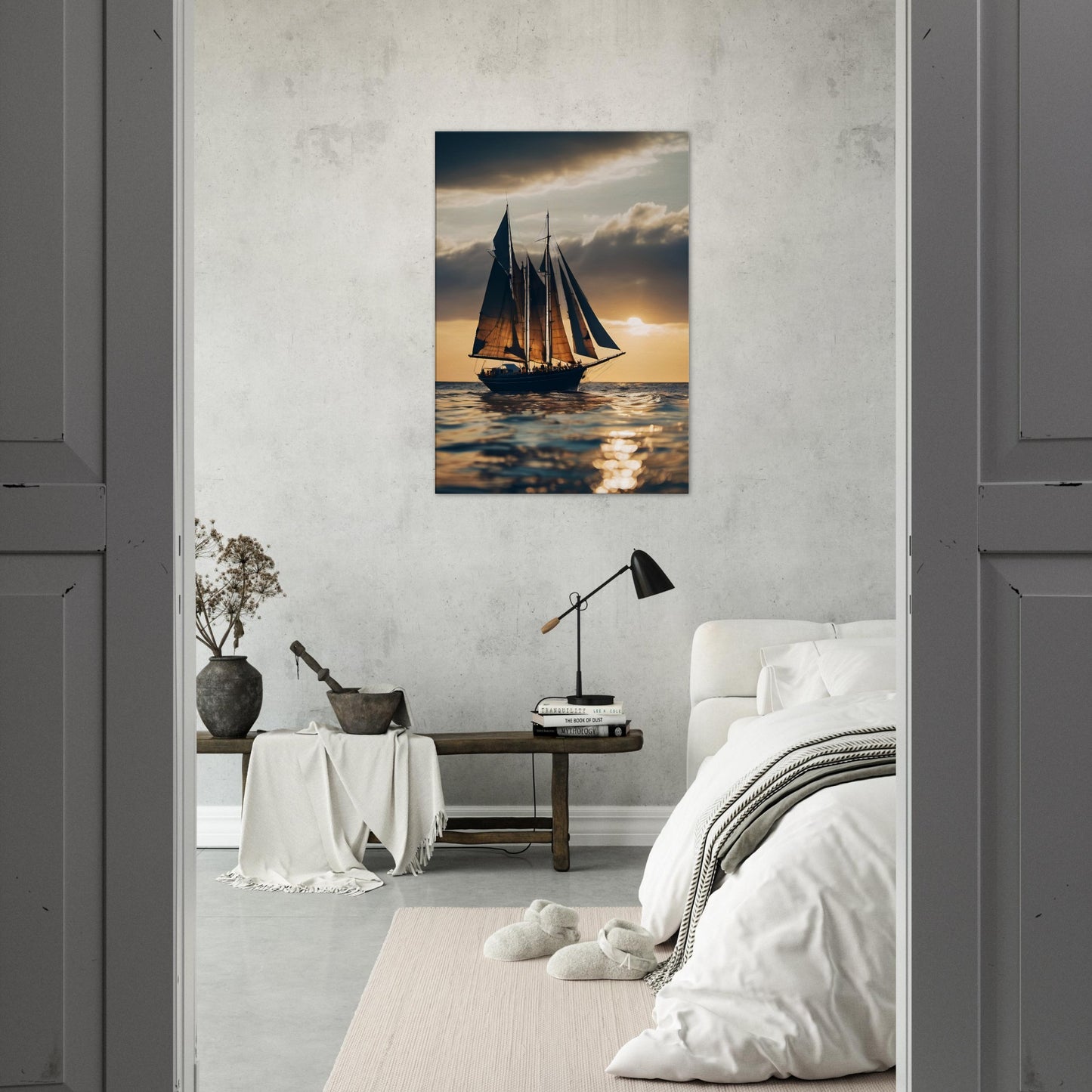 tableau bateau voilier mer dans la chambre