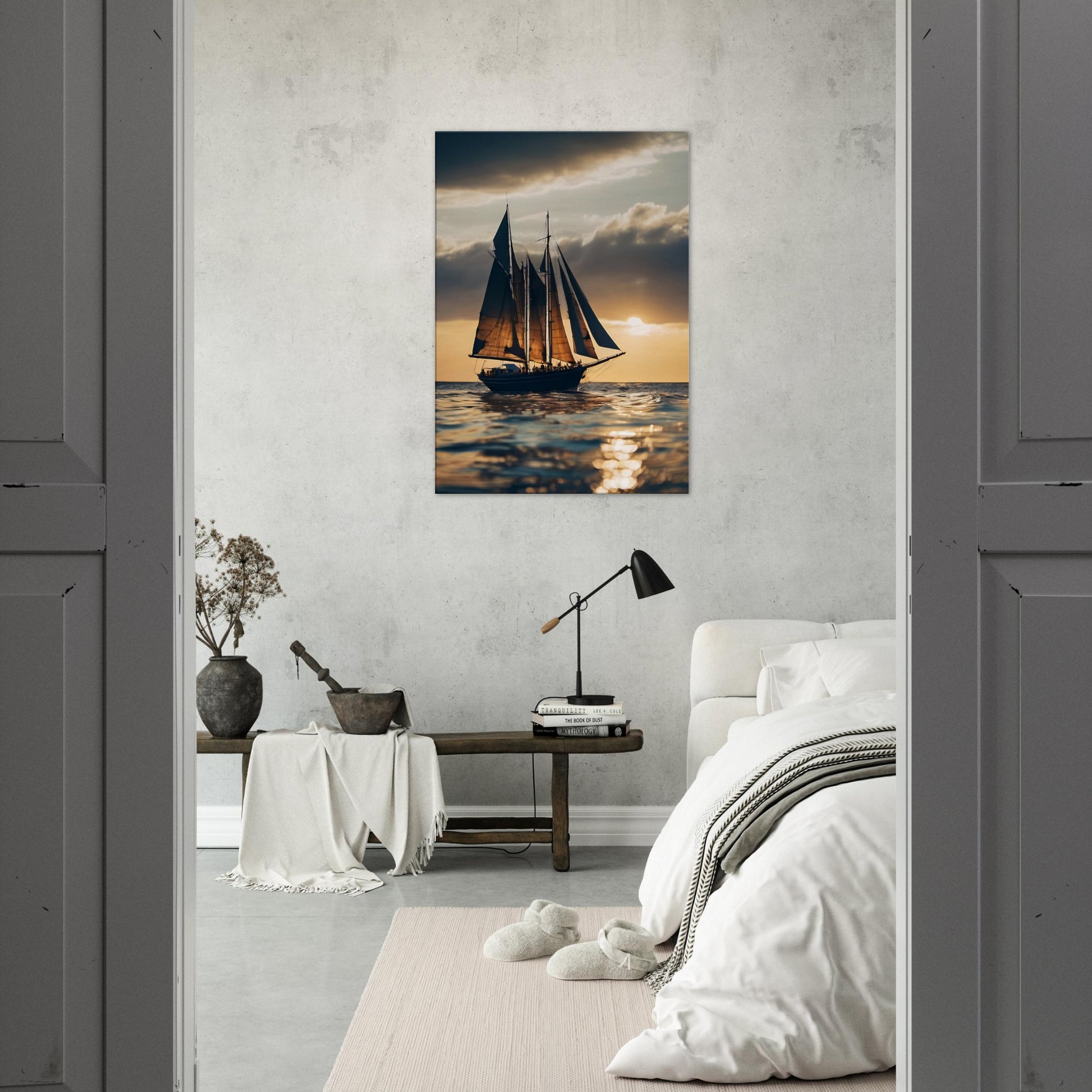 tableau bateau voilier mer dans la chambre