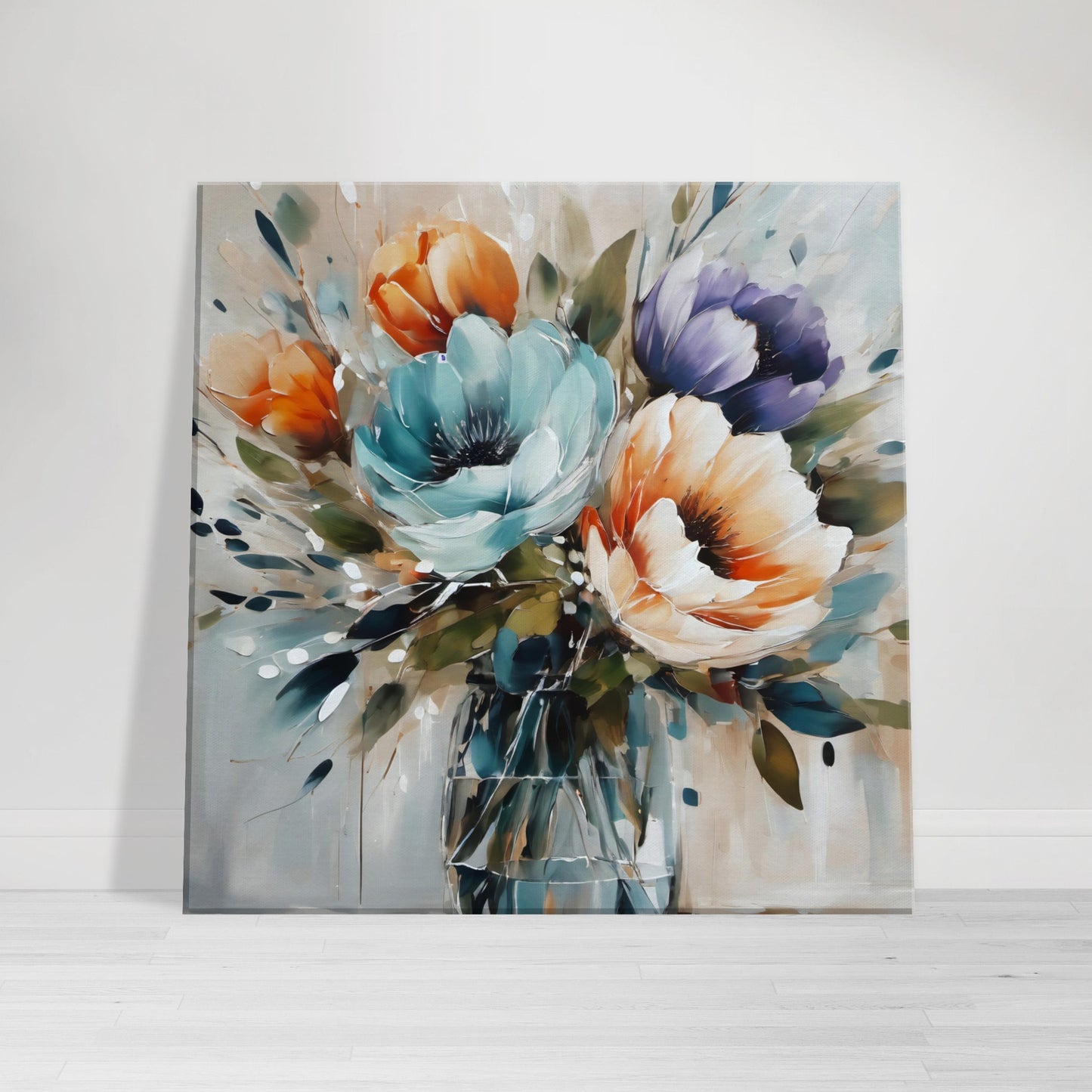 tableau fleurs modernes