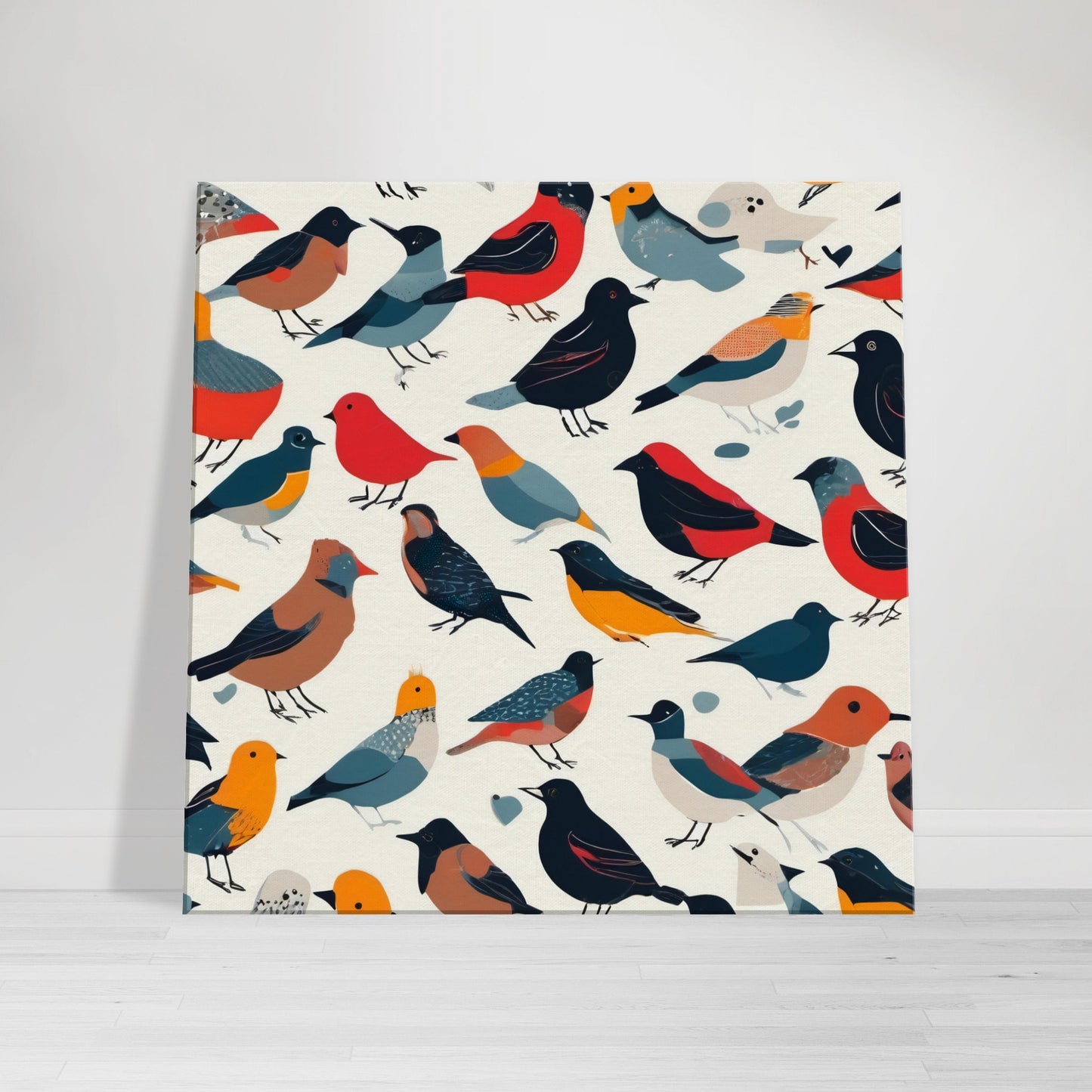 tableau d'oiseaux sur toile