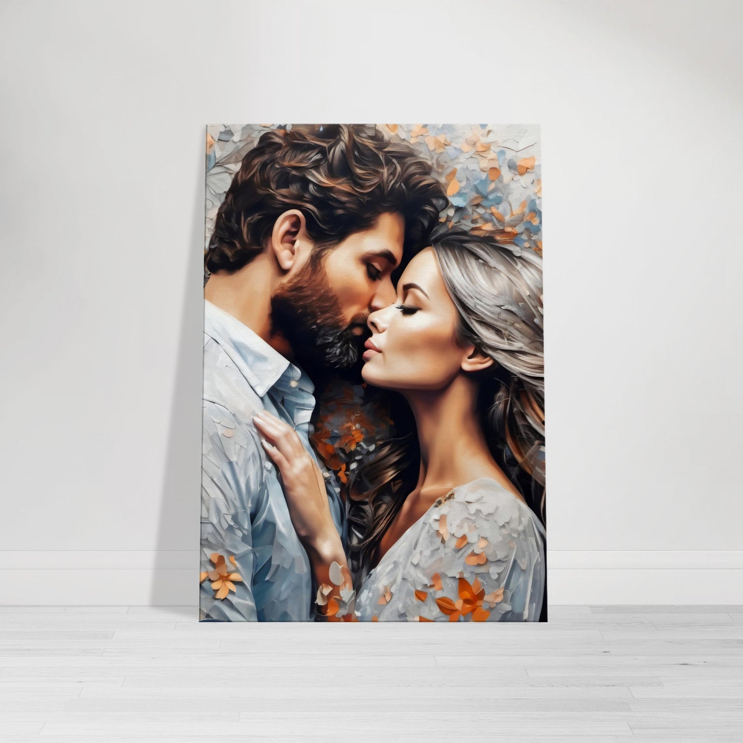 tableau design d'un couple d'amoureux