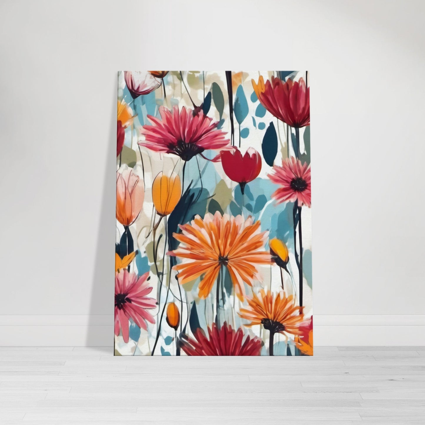 tableau de fleurs contemporain