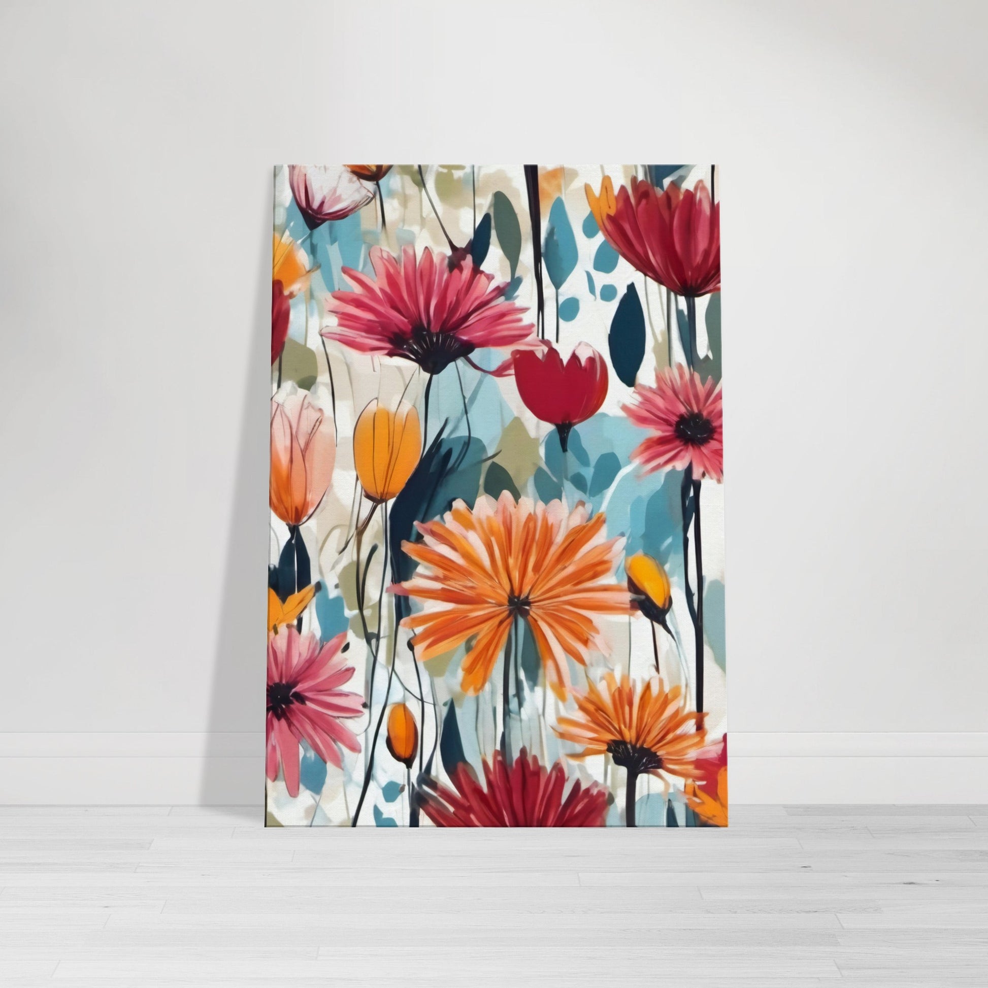 tableau de fleurs contemporain