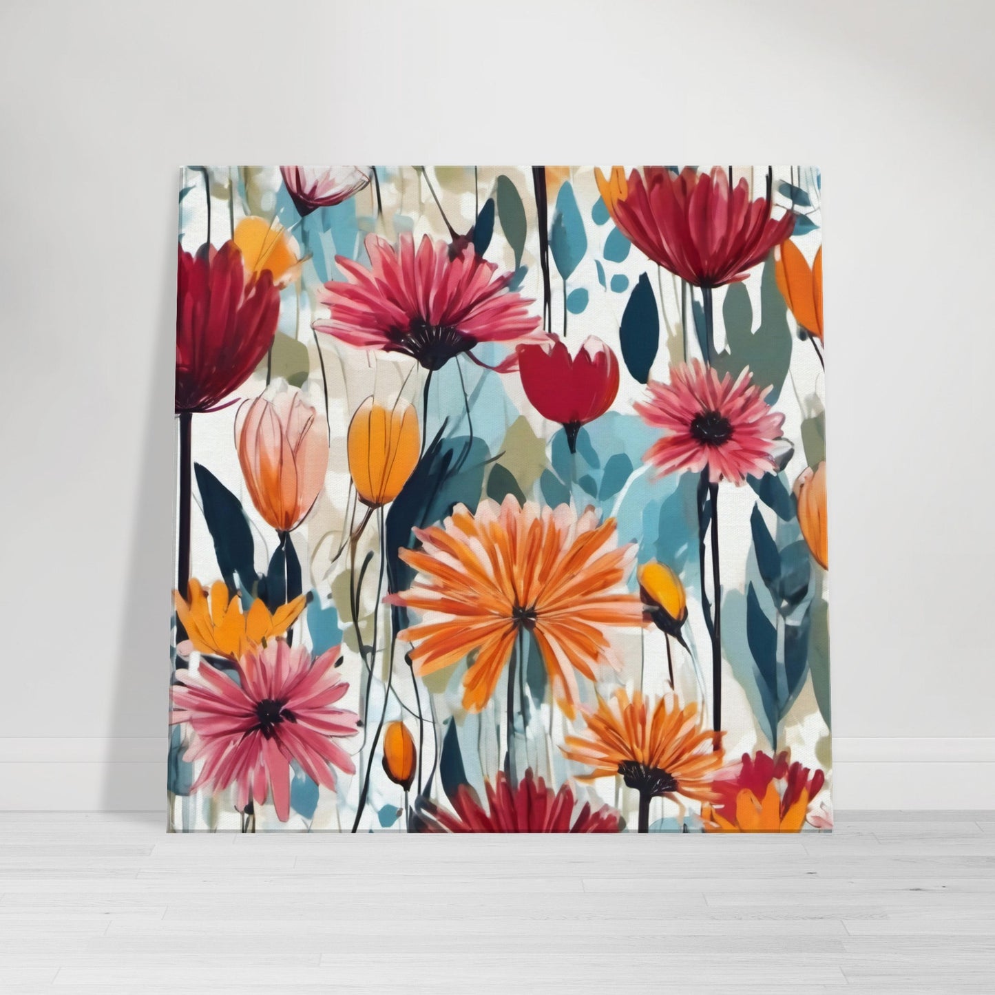 tableau de fleurs contemporain