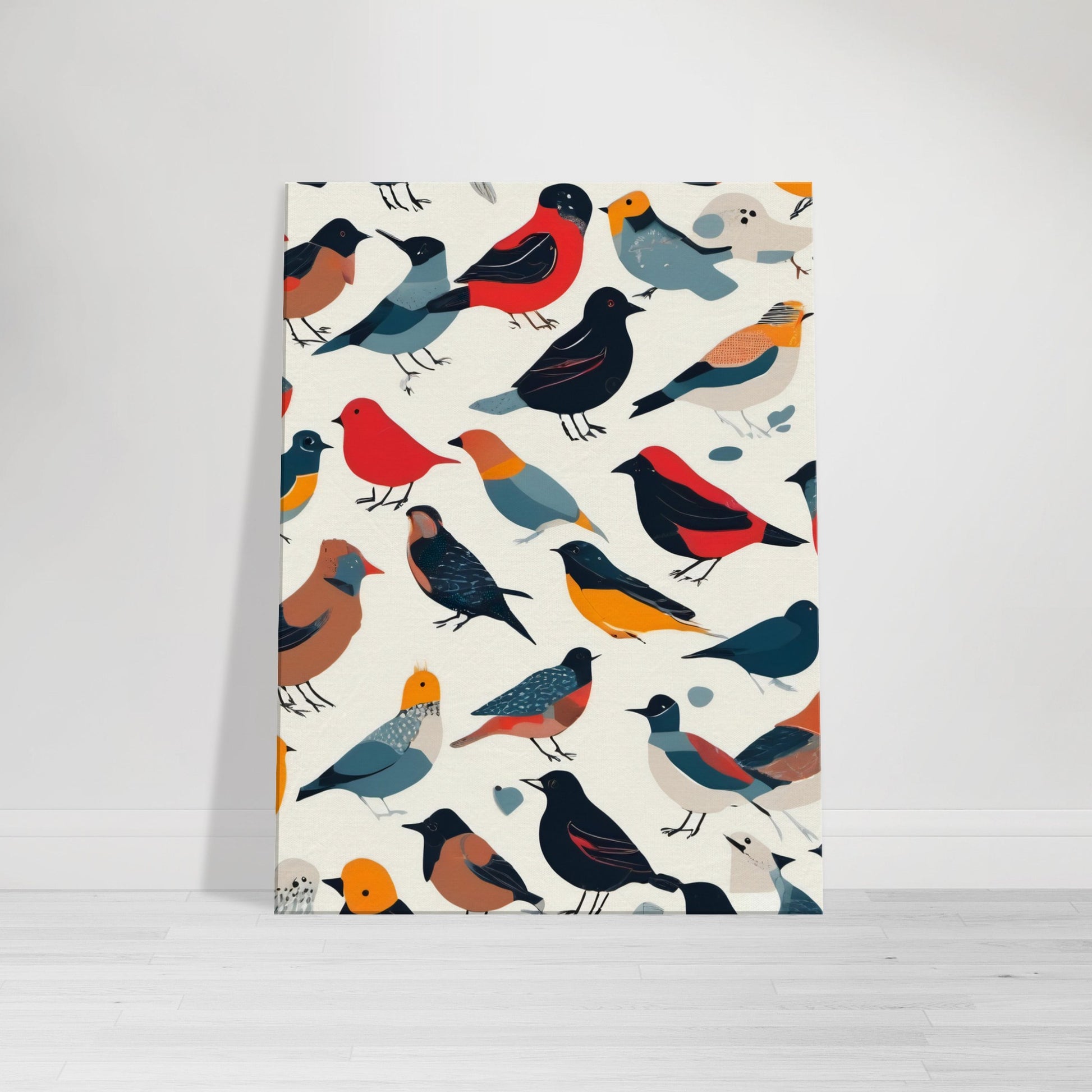 tableau d'oiseaux sur toile
