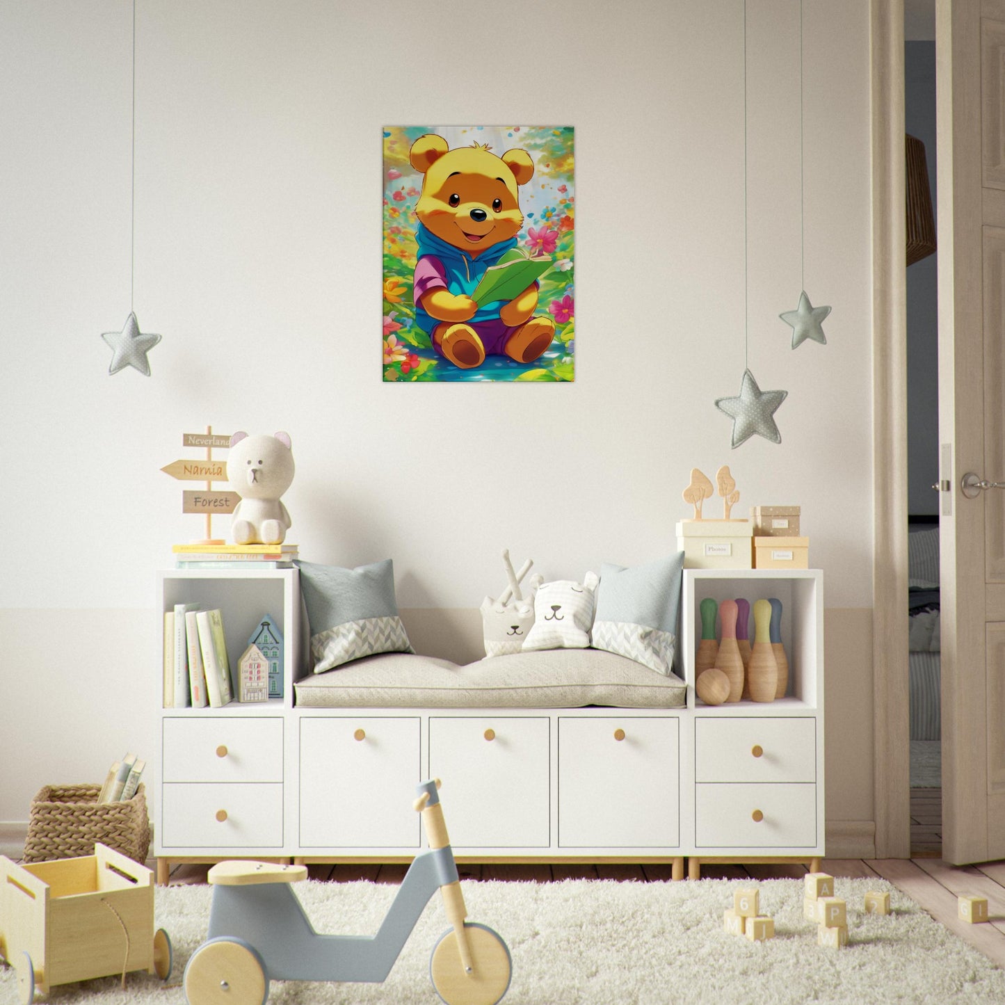 tableau ourson pour une chambre d'enfant