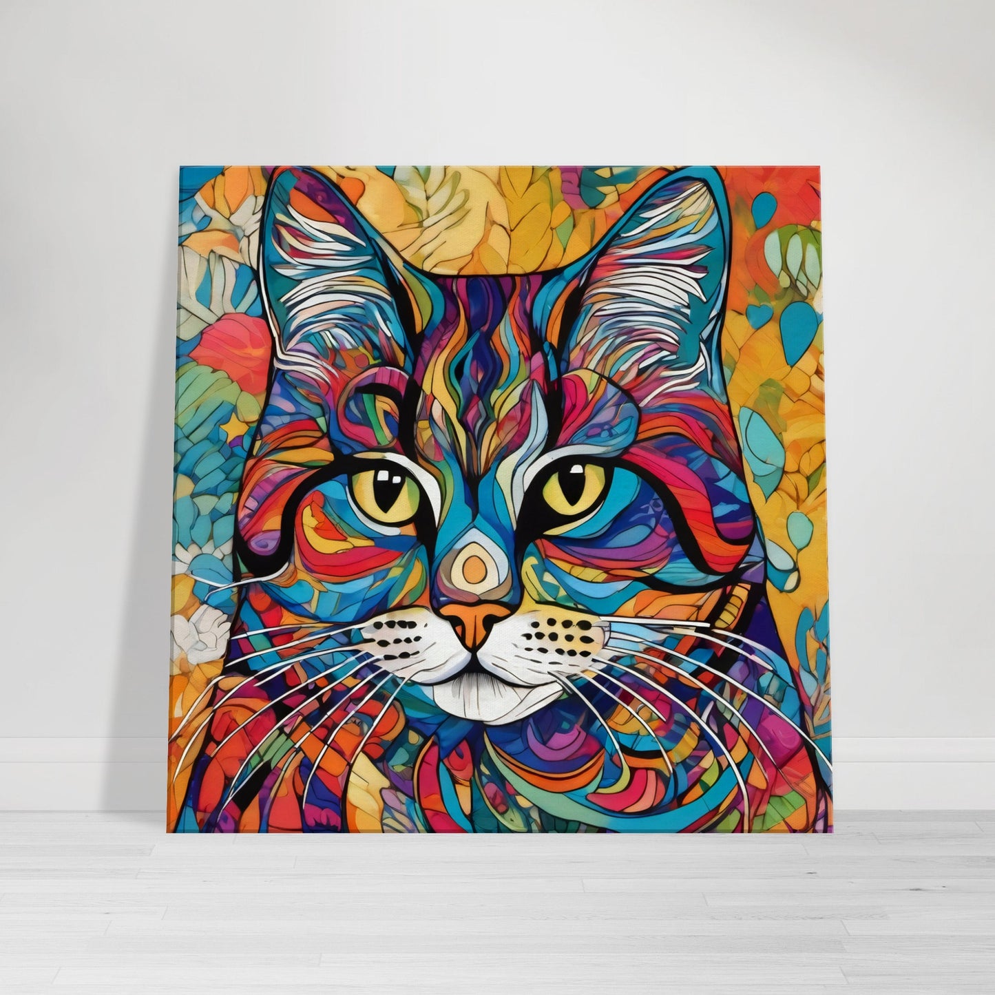 tableau chat coloré