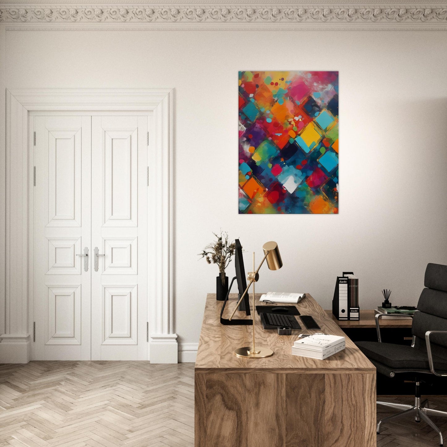 tableau design coloré dans le bureau