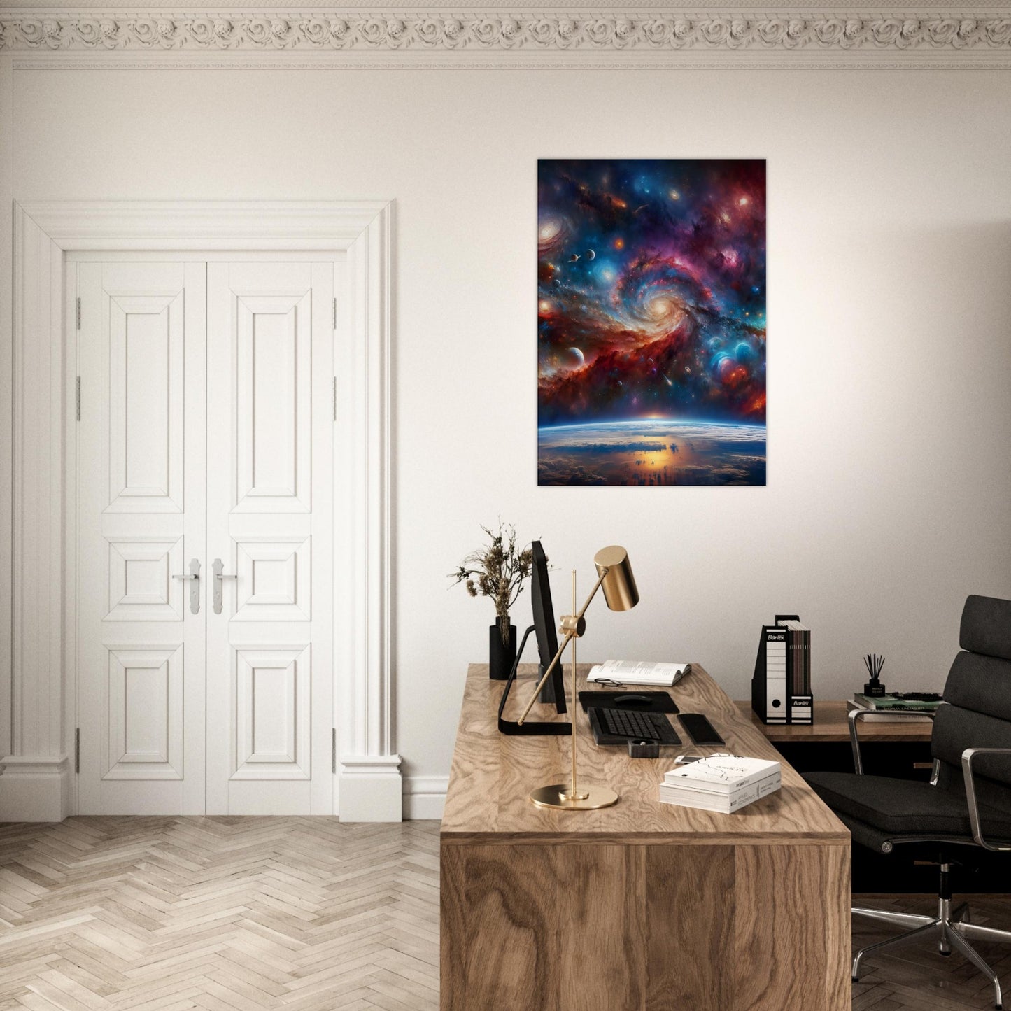 tableau de galaxies dans le bureau